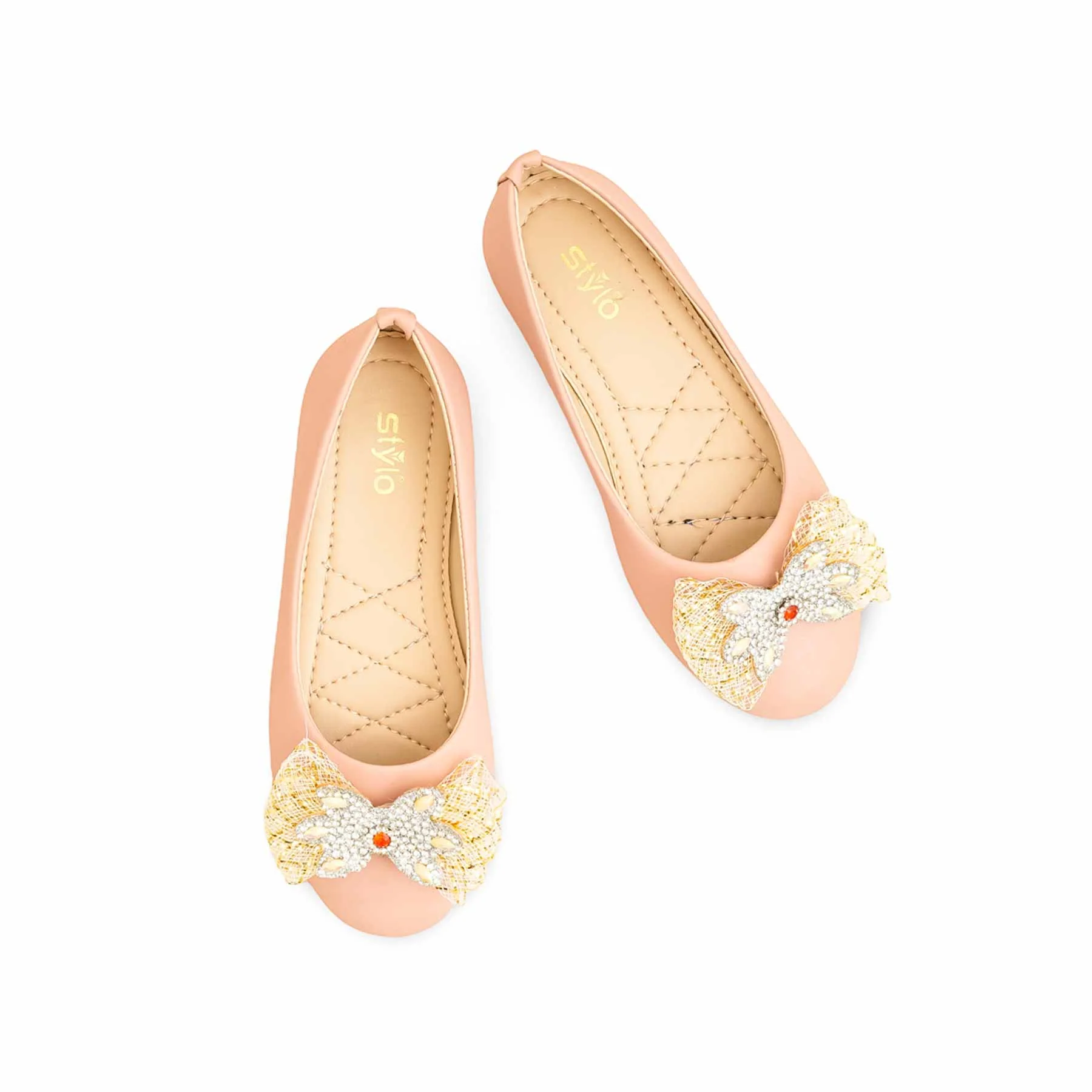 Girls Pink Formal Pumps KD2577 - Image 5