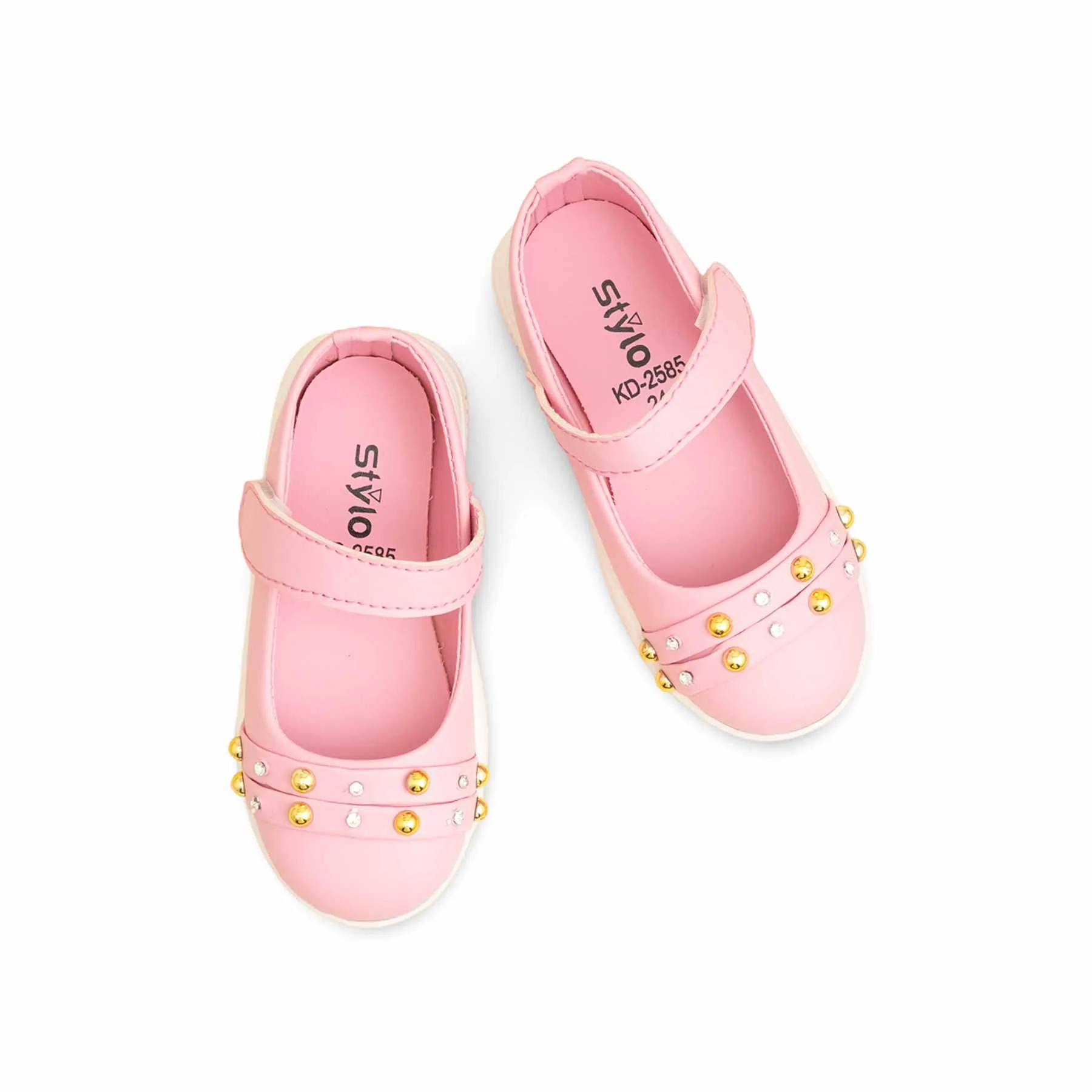 Girls Pink Formal Pumps KD2585 - Image 5