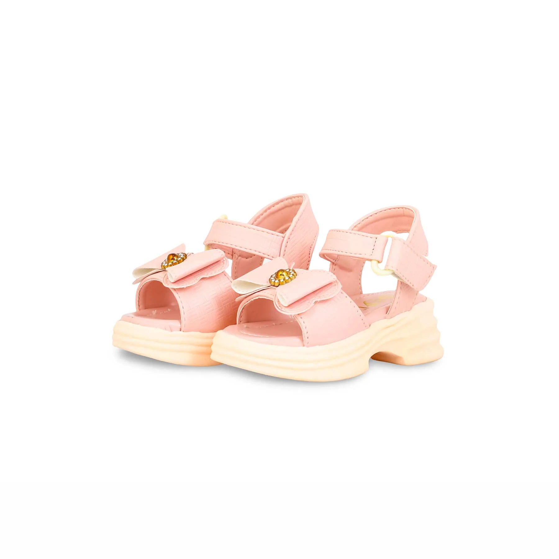 Girls Pink Formal Sandal KD4869 - Image 3