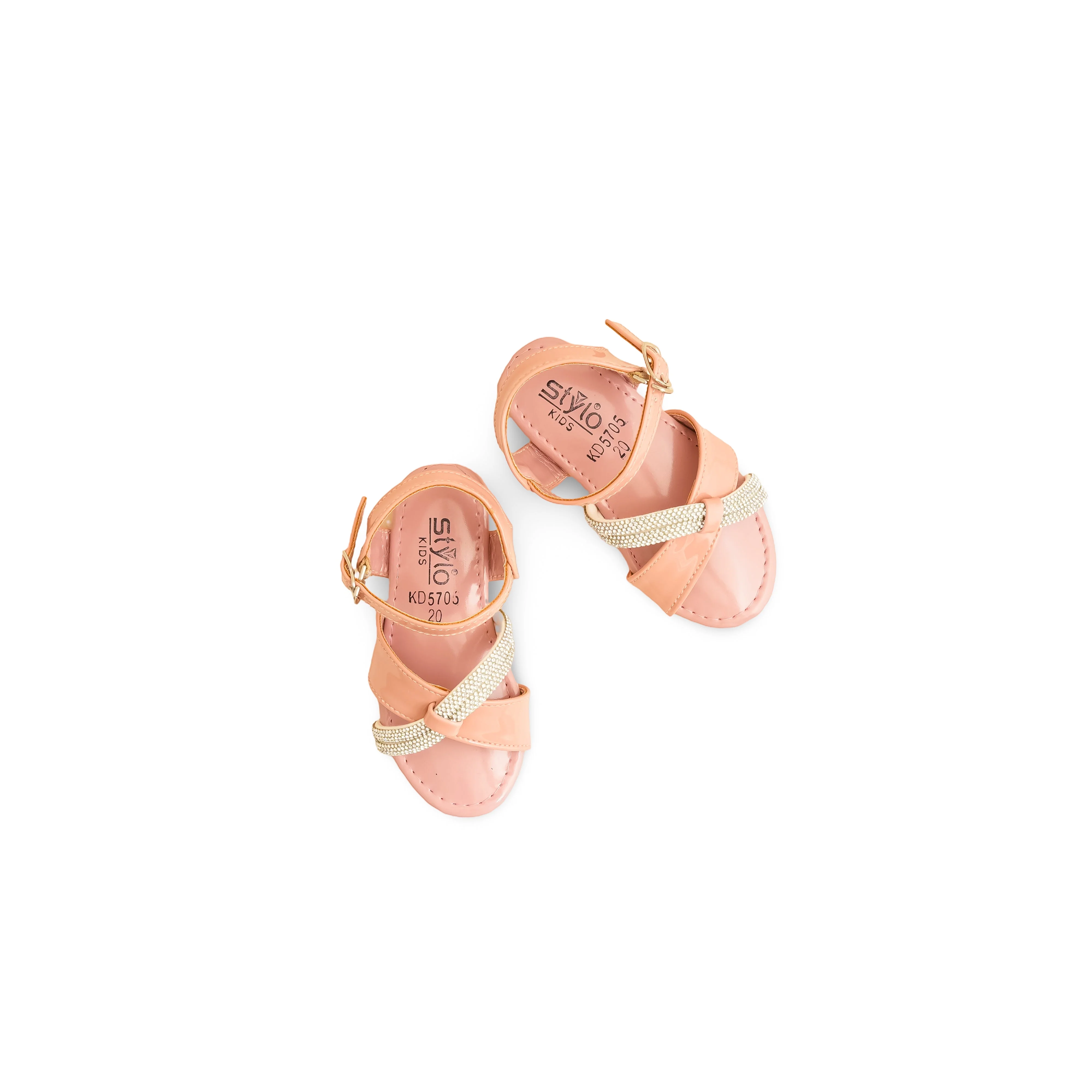 Girls Pink Formal Sandal KD5705 - Image 5