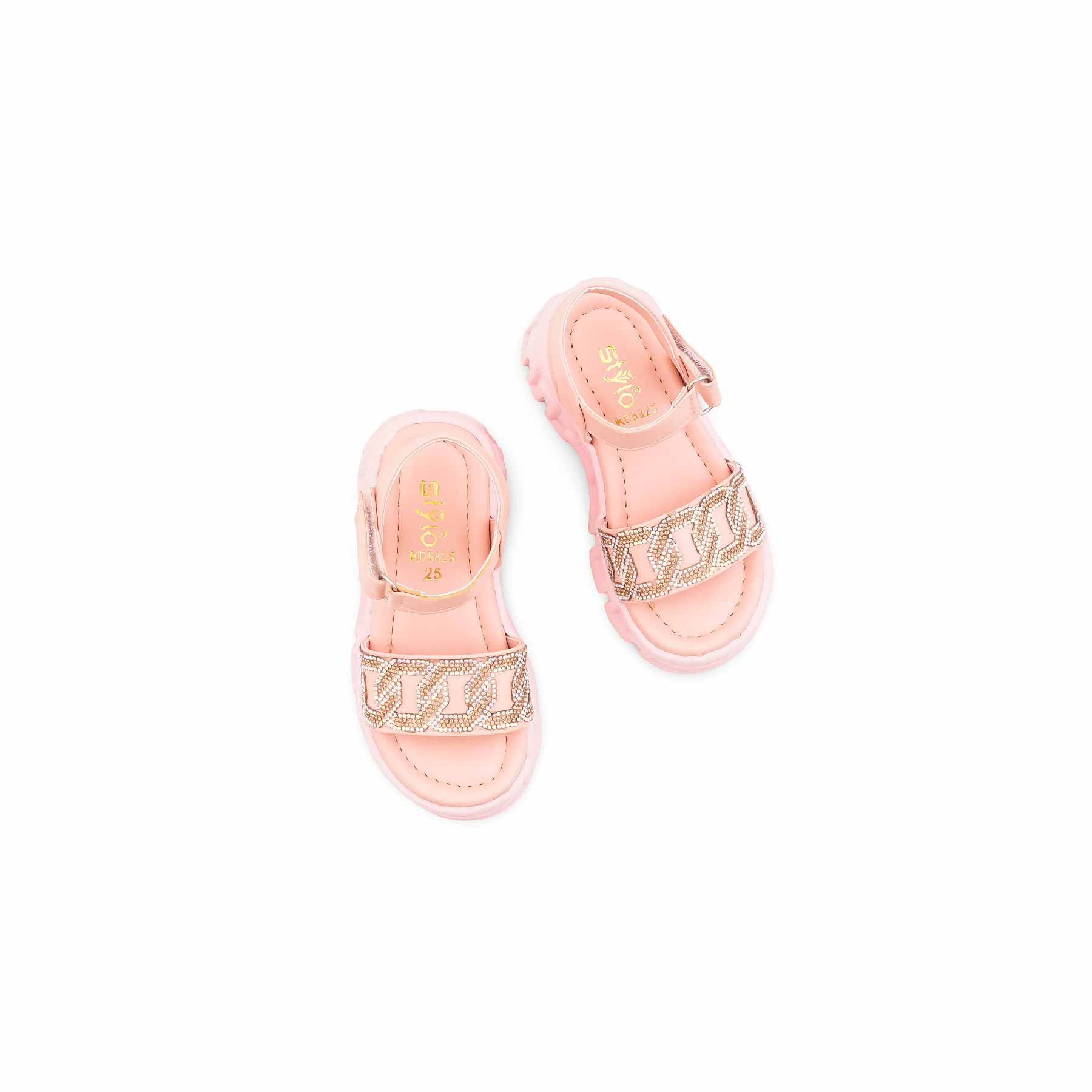 Girls Pink Formal Sandal KD5825 - Image 5