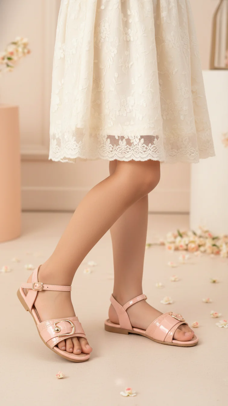 Girls Pink Formal Sandal KD5898