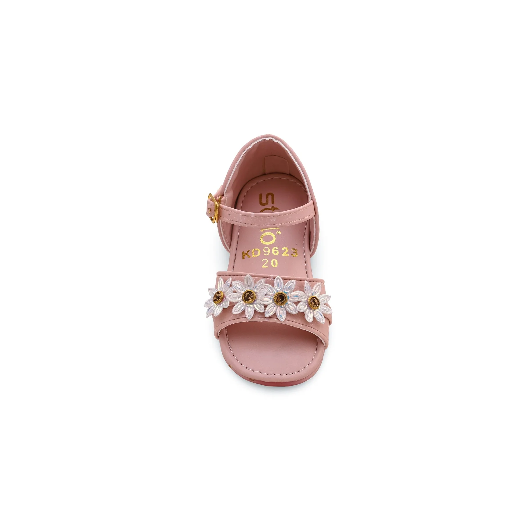 Girls Pink Formal Sandal KD9623 - Image 3