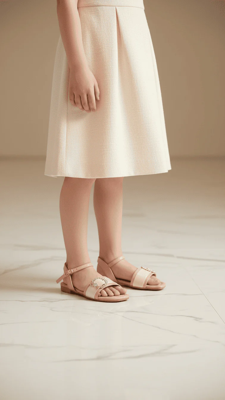 Girls Pink Formal Sandal KD9852