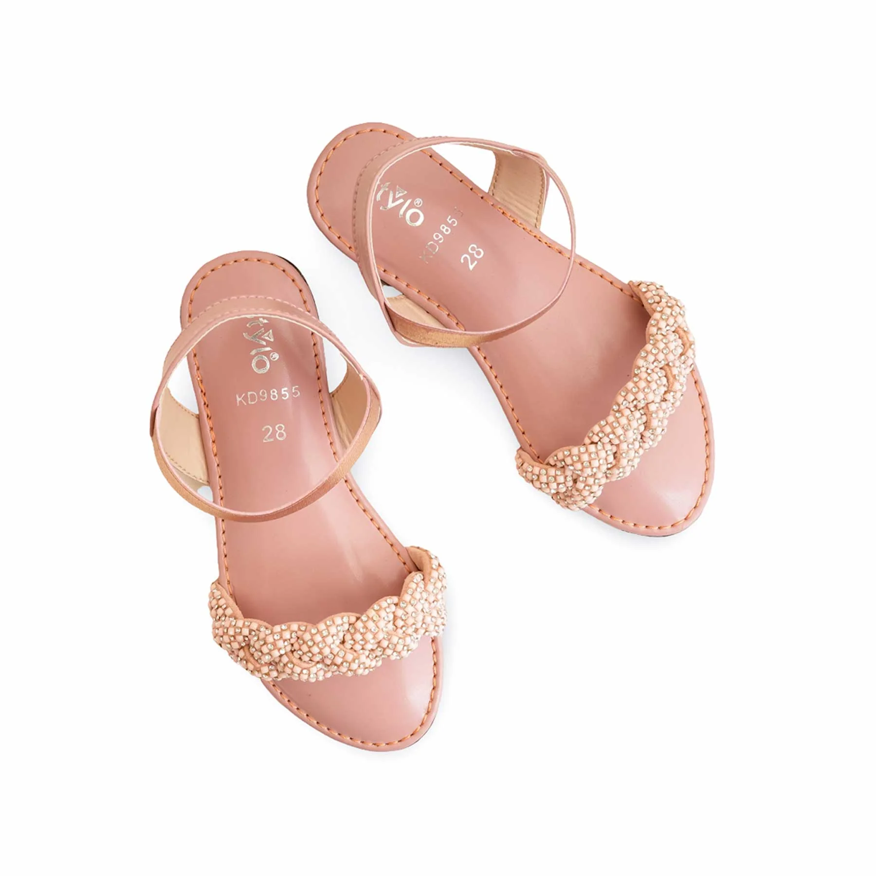 Girls Pink Formal Sandal KD9855 - Image 5