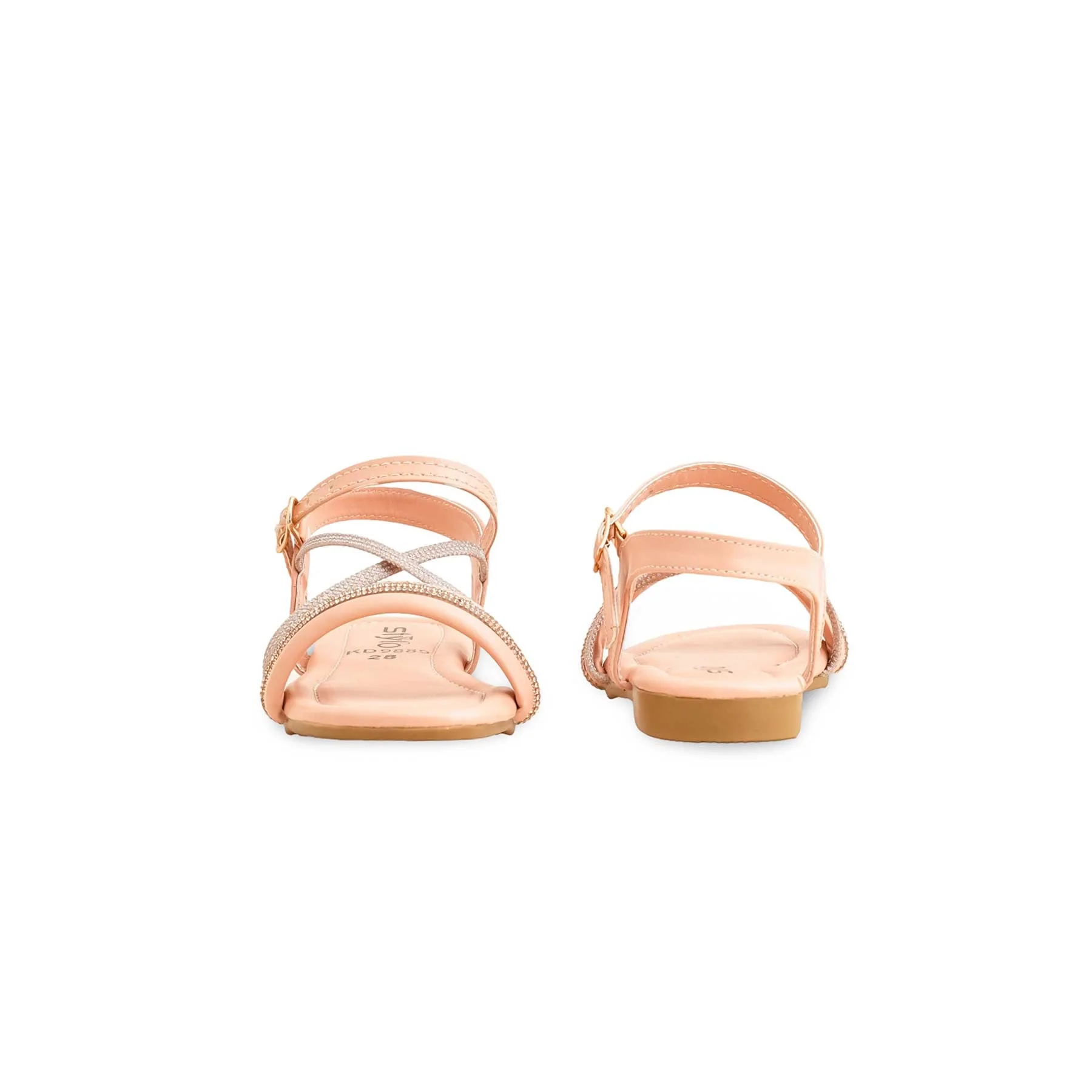 Girls Pink Formal Sandal KD9889 - Image 4