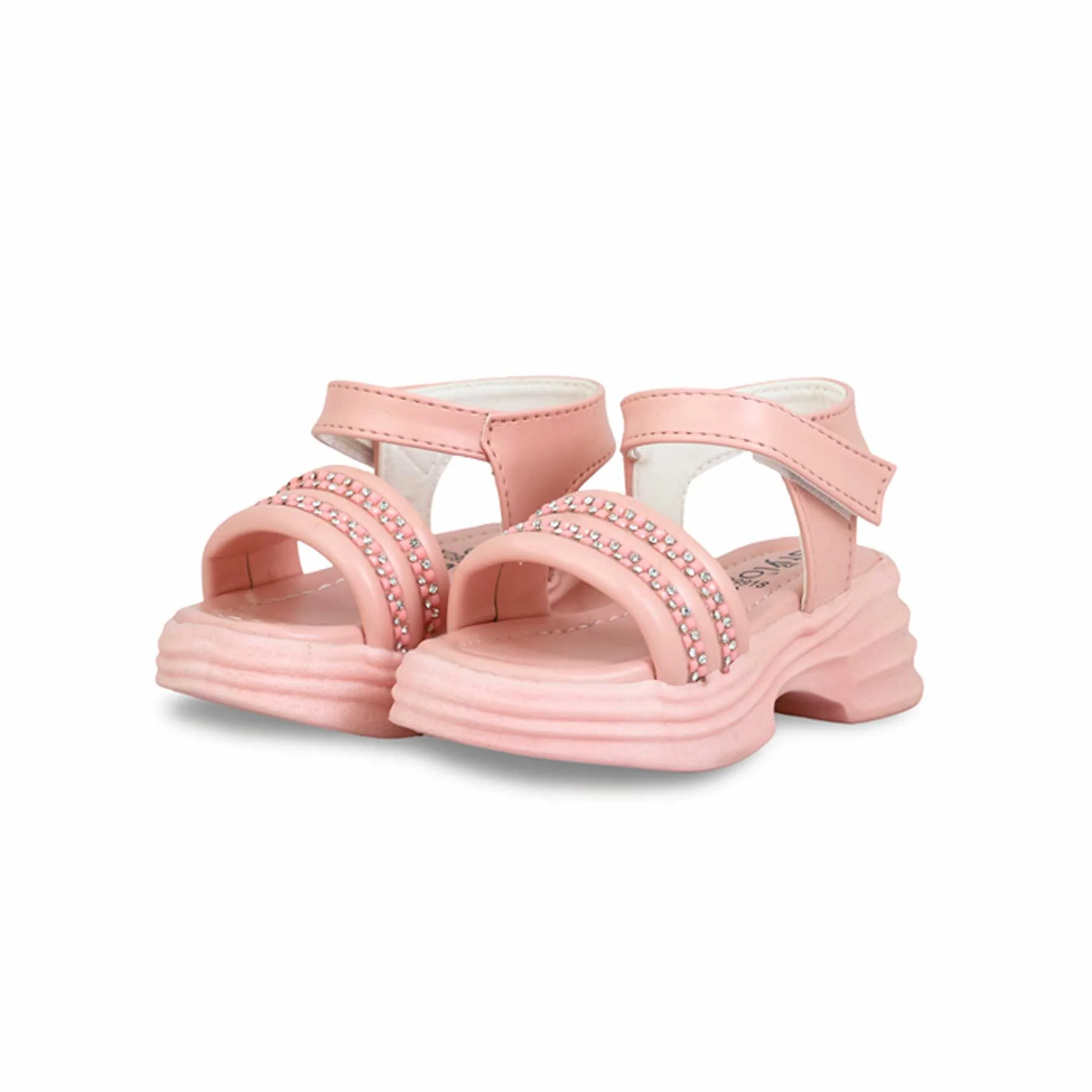 Girls Pink Formal Sandal KD9918 - Image 3