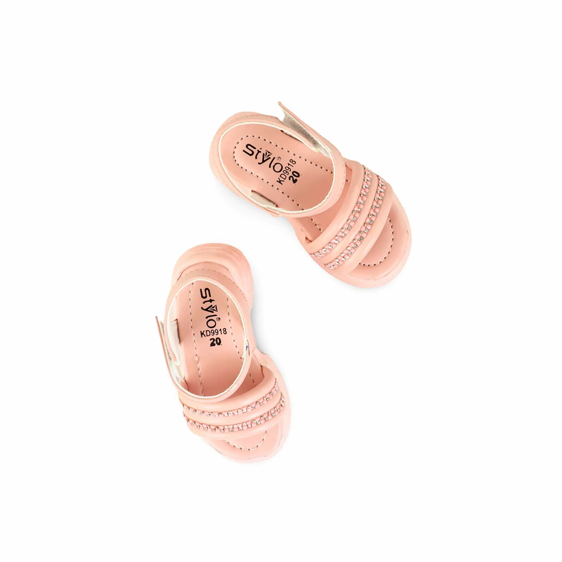 Girls Pink Formal Sandal KD9918 - Image 5