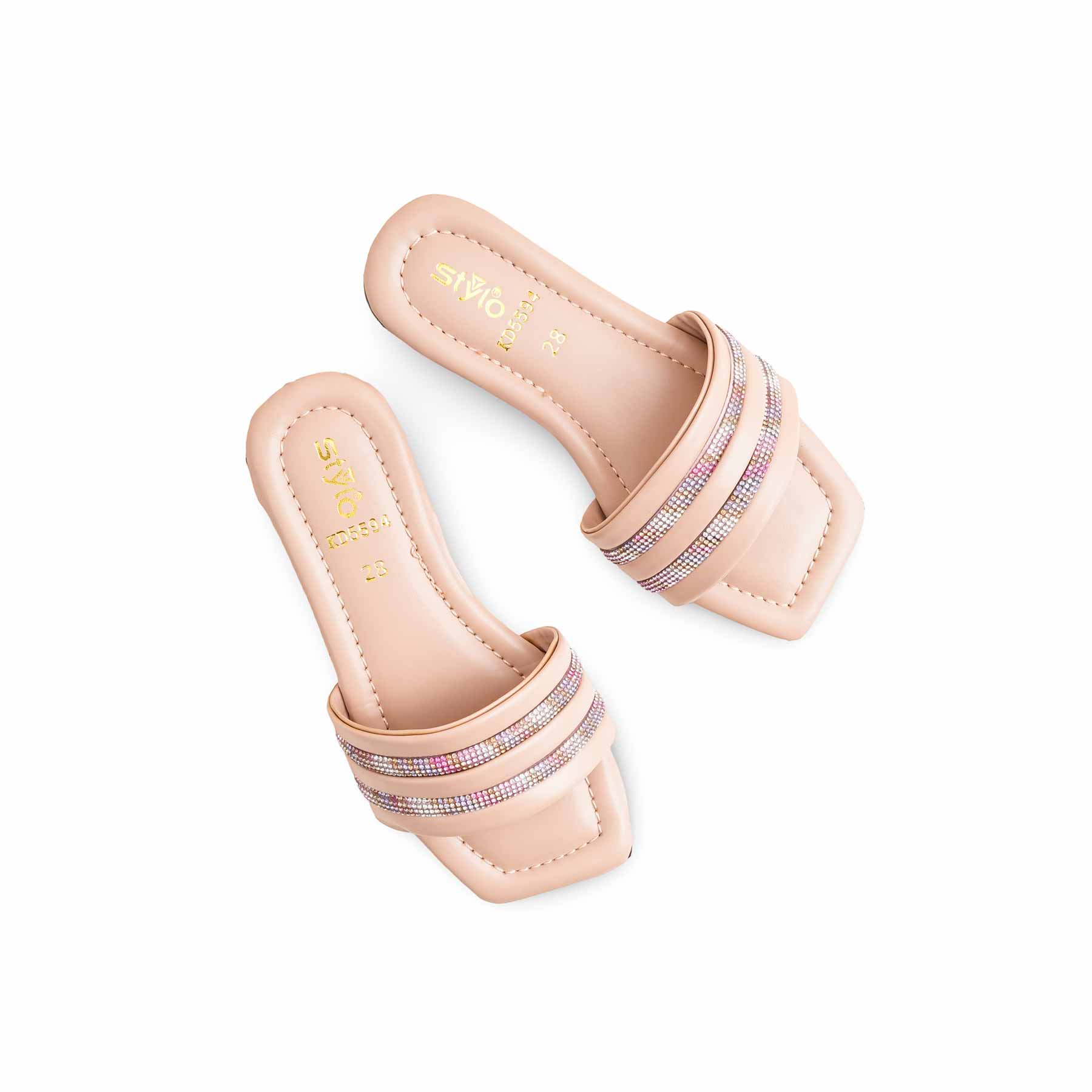 Girls Pink Formal Slipper KD5594 - Image 4