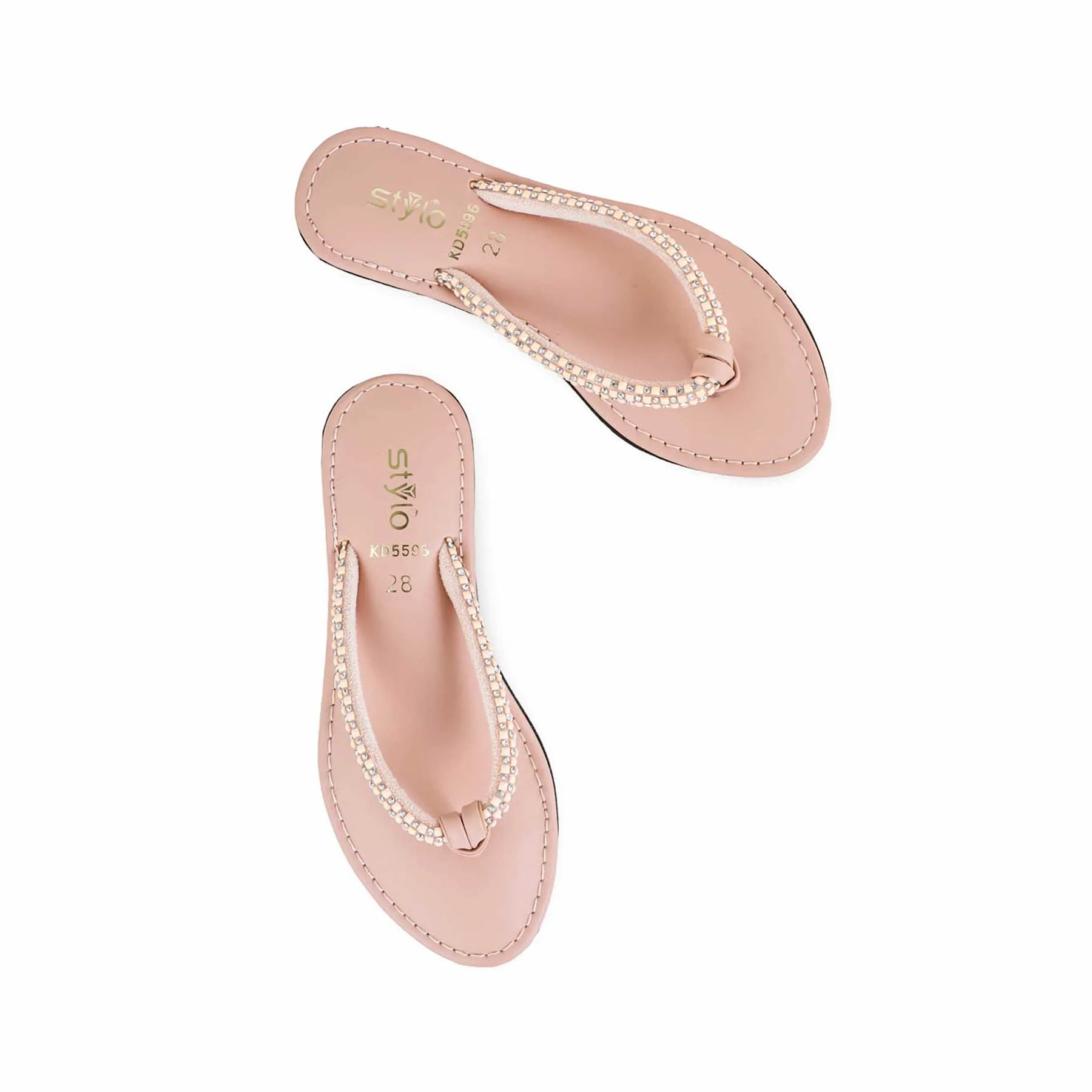 Girls Pink Formal Slipper KD5596 - Image 4
