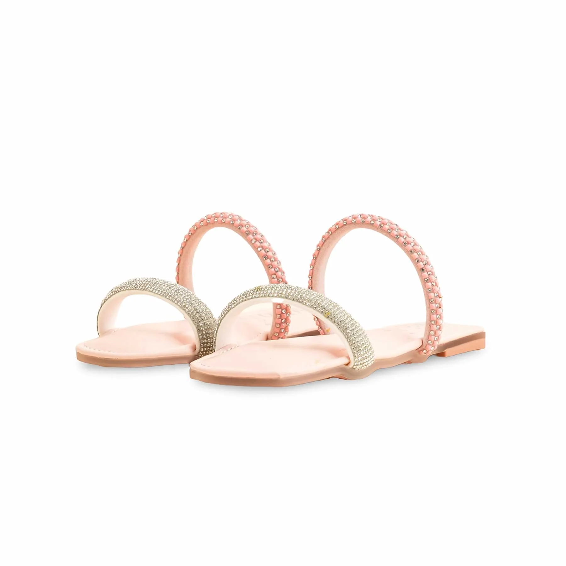 Girls Pink Formal Slipper KD5604 - Image 3