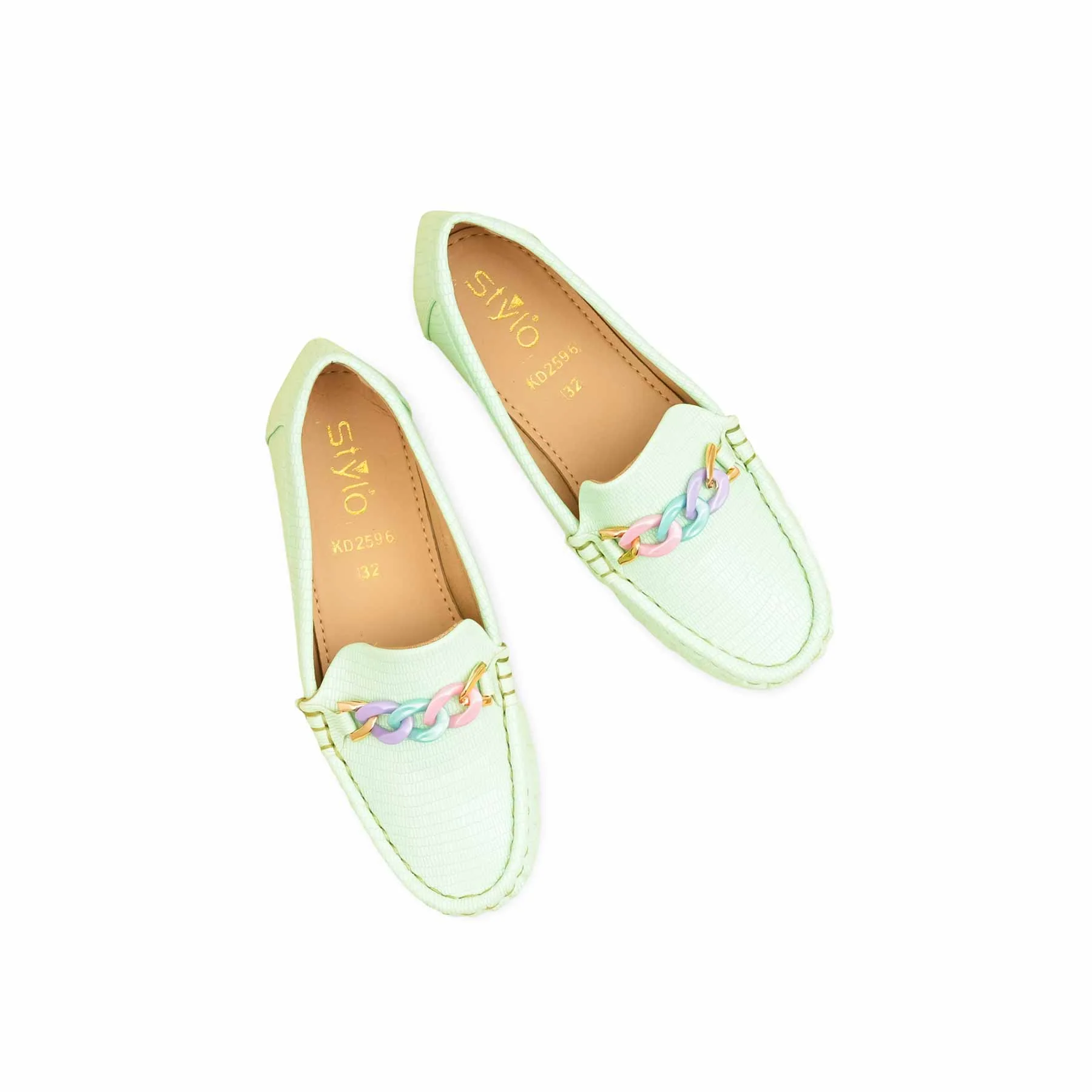 Girls PISTAGREEN Casual Moccasin KD2596 - Image 5