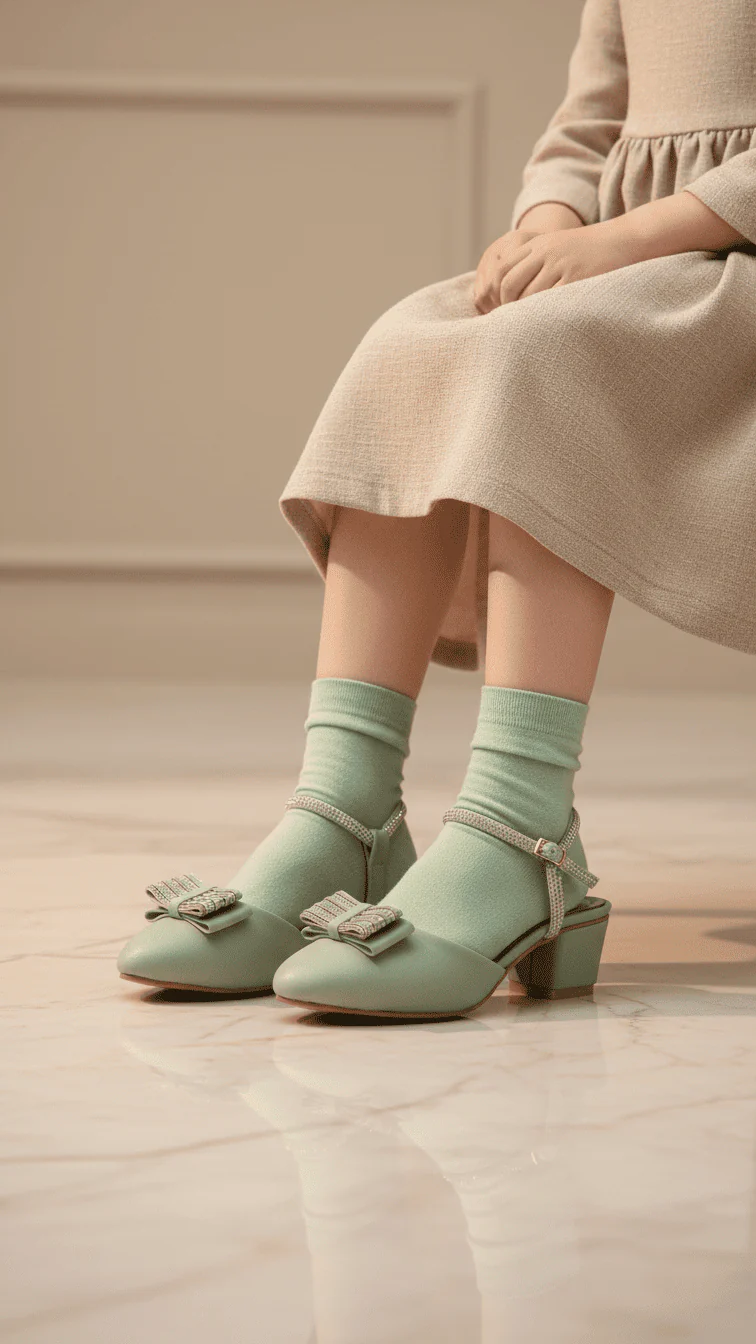 Girls PISTAGREEN Formal Pumps KD2566