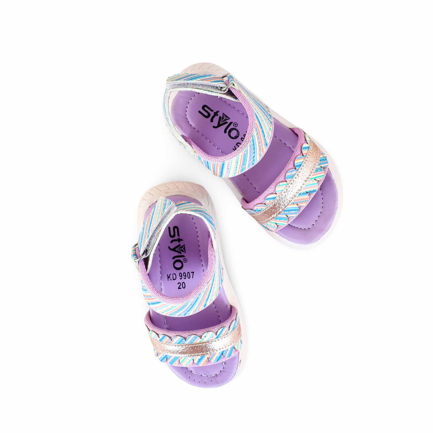 Girls Purple Casual Sandal KD9907 - Image 5