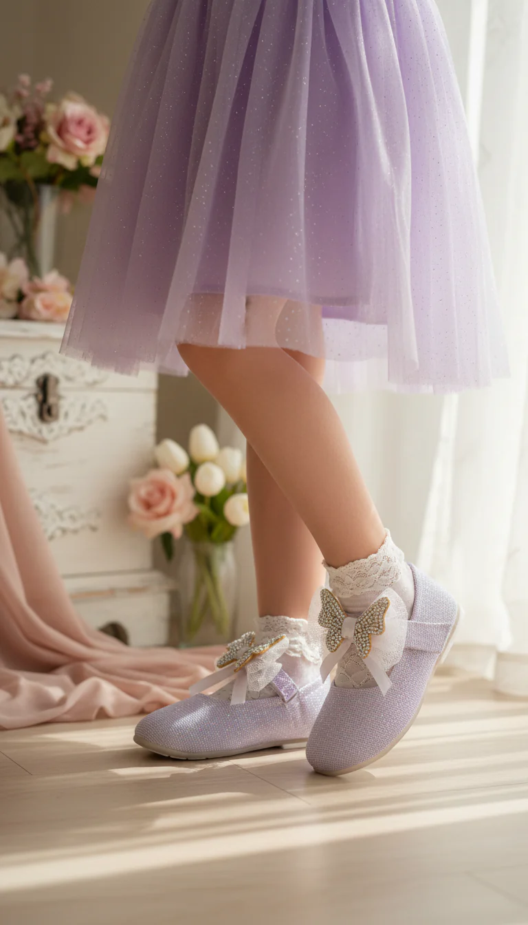 Girls Purple Fancy Pumps KD0895
