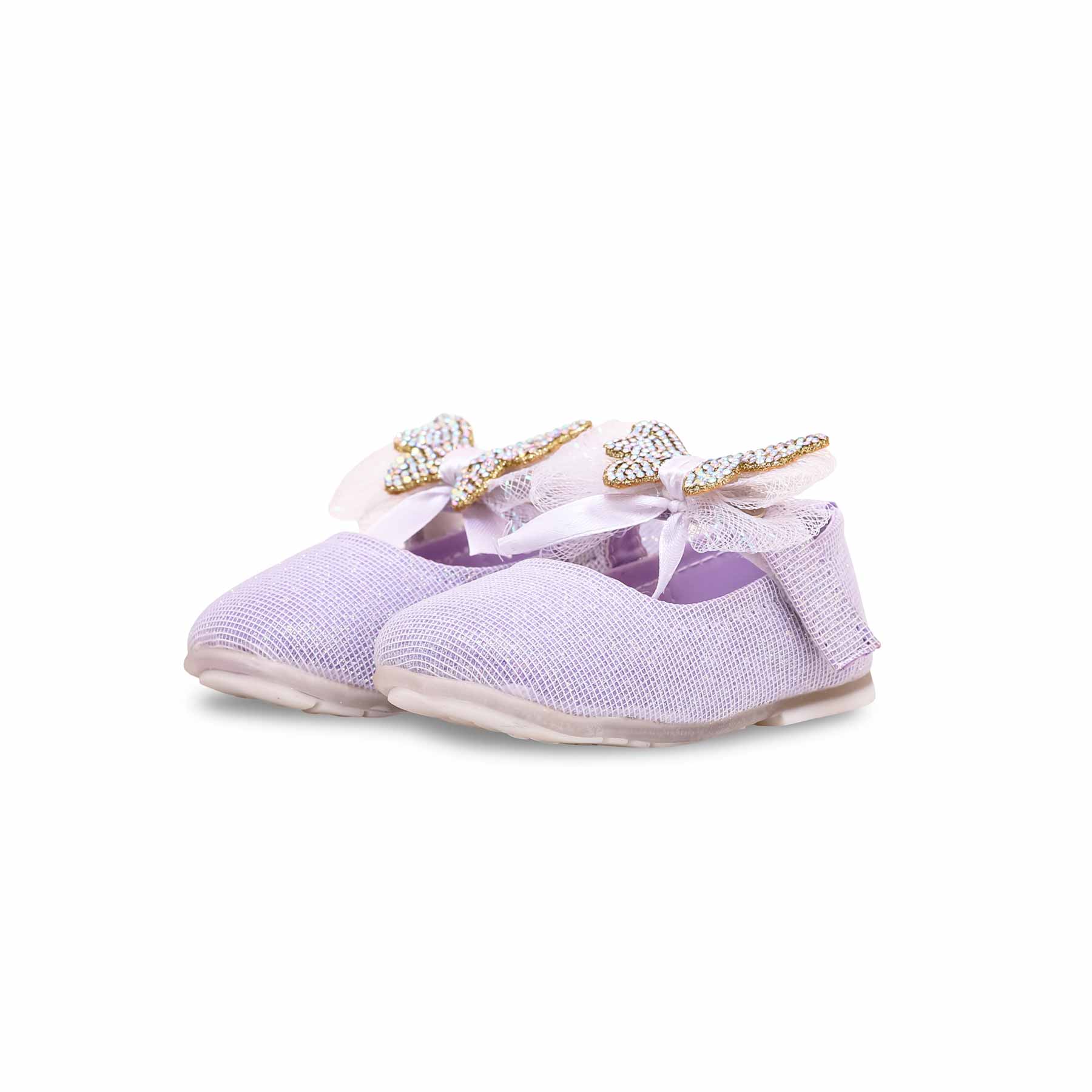 Girls Purple Fancy Pumps KD0895 - Image 3