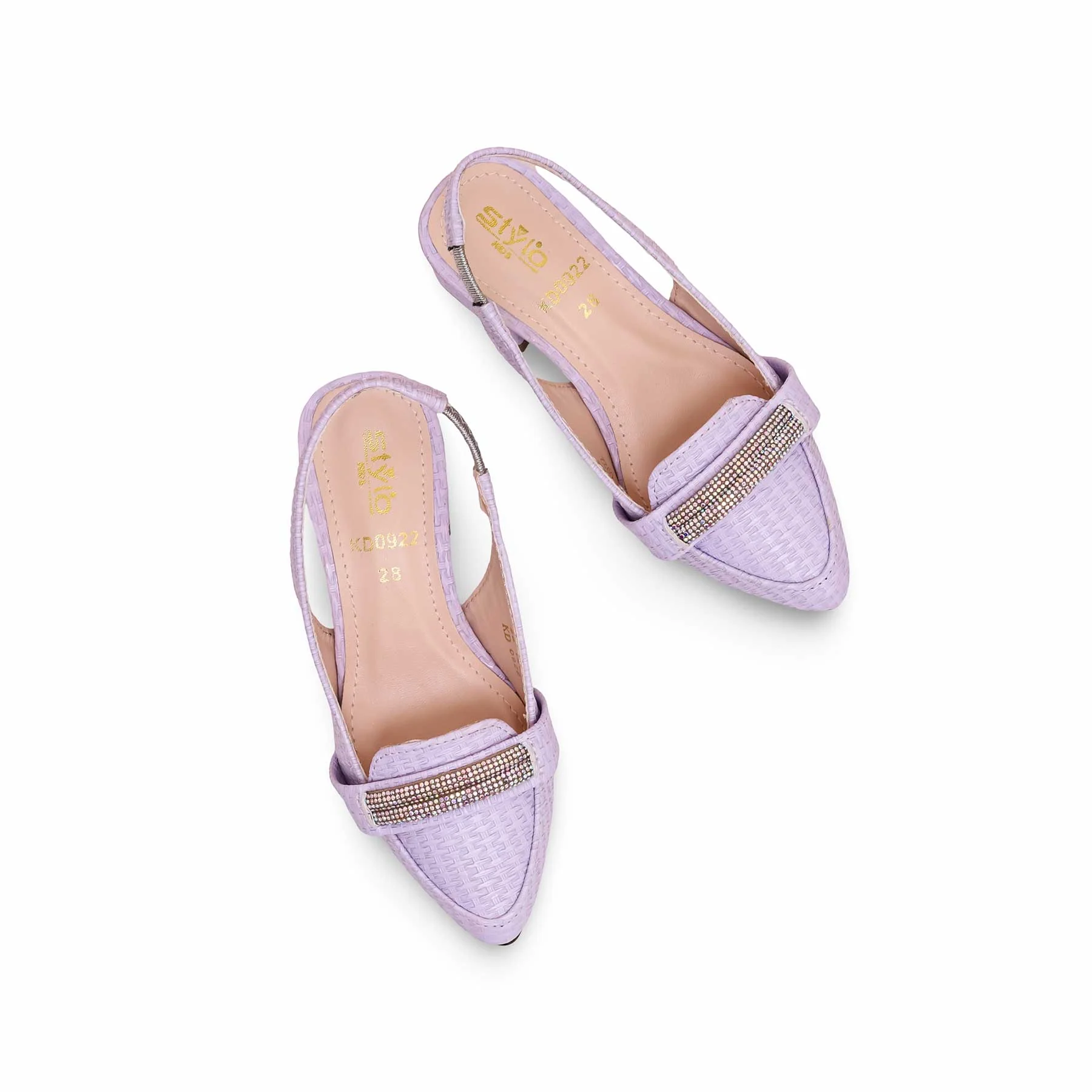 Girls Purple Formal Pumps KD0922 - Image 4