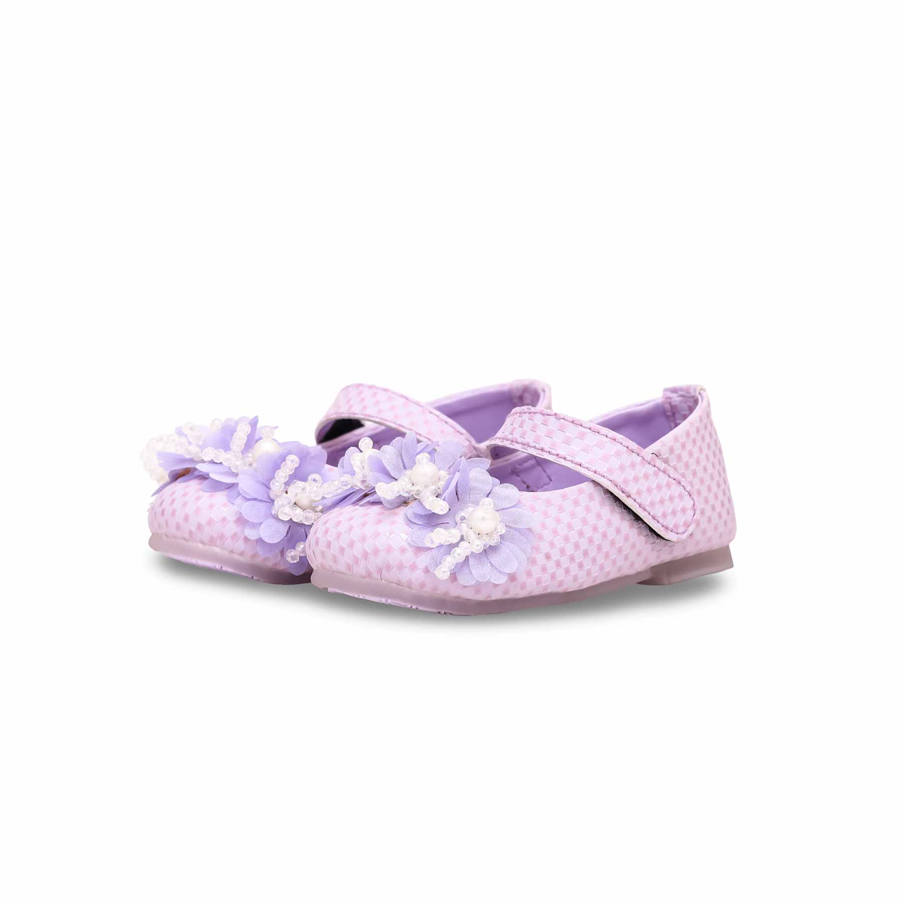 Girls Purple Formal Pumps KD0939 - Image 3