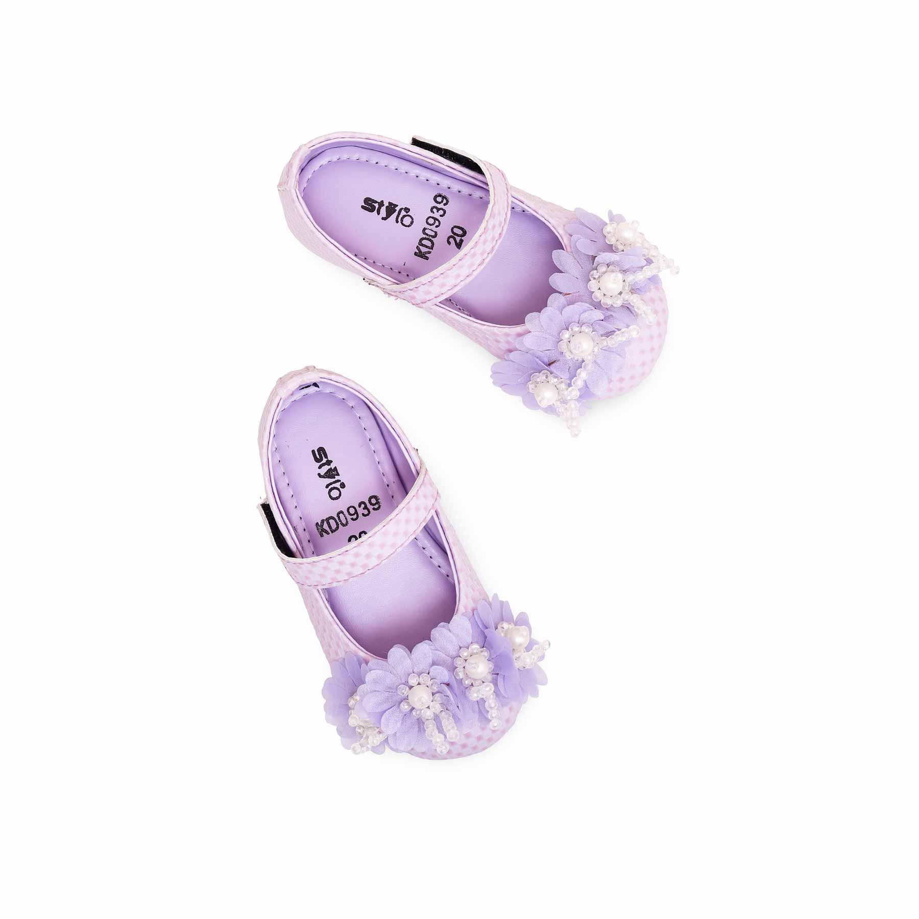 Girls Purple Formal Pumps KD0939 - Image 5