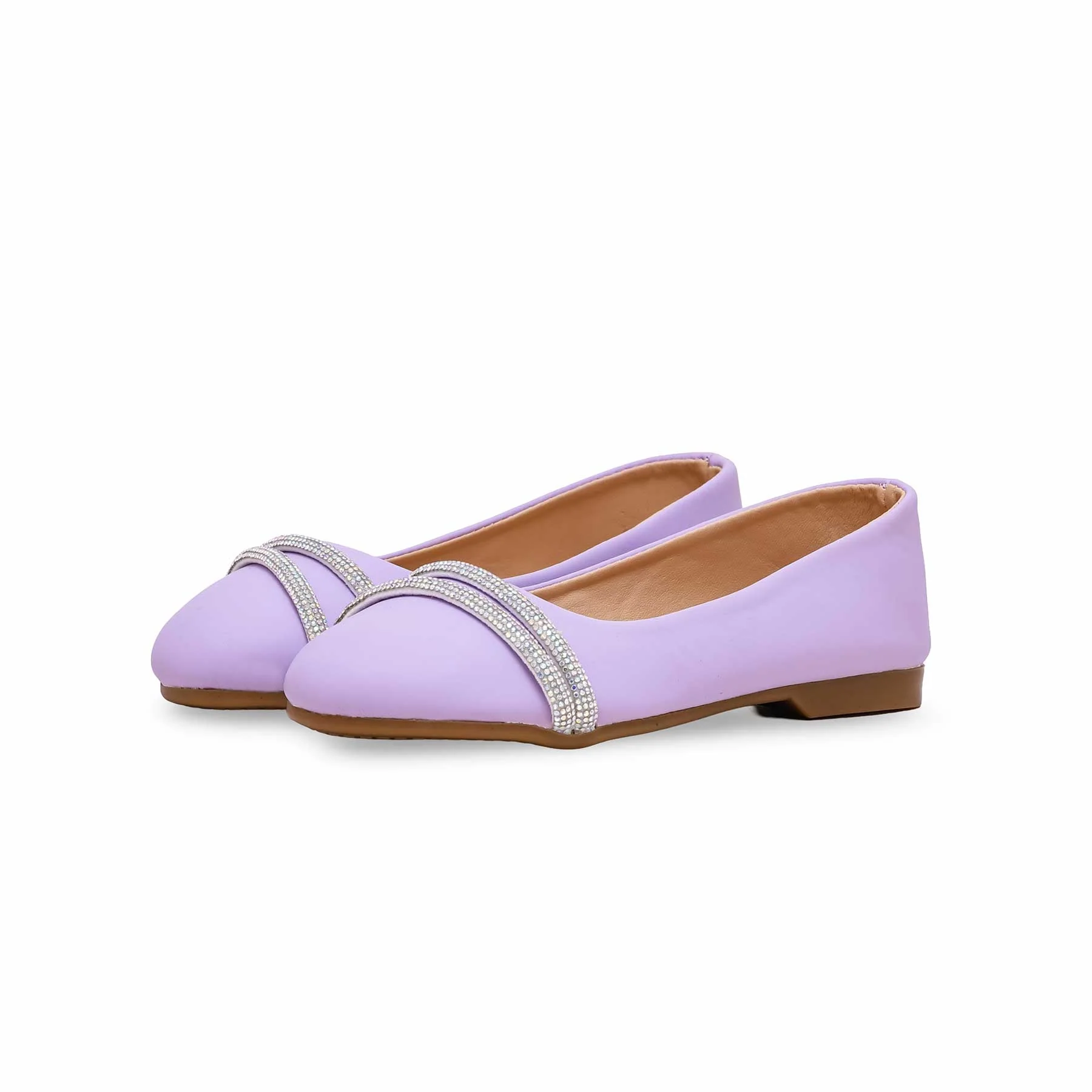 Girls Purple Formal Pumps KD0965 - Image 3
