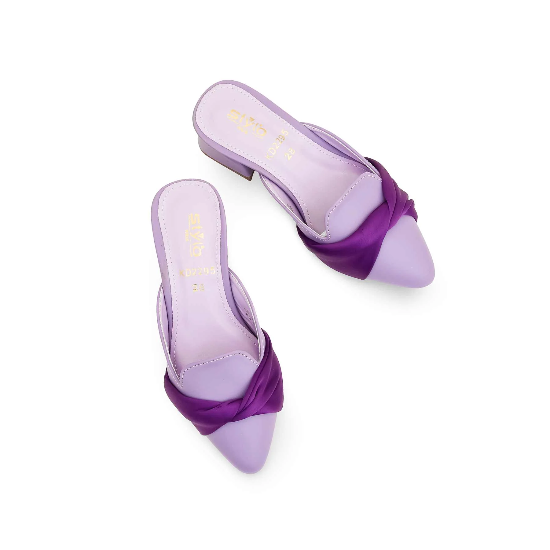 Girls Purple Formal Pumps KD2295 - Image 4