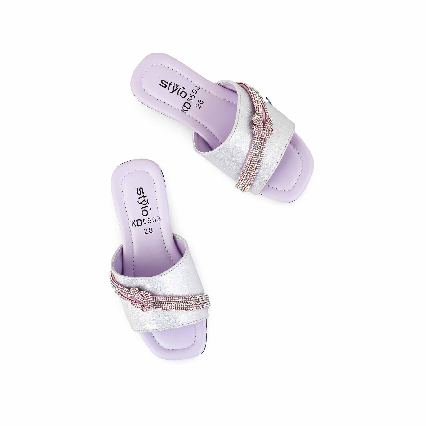 Girls Purple Formal Slipper KD5553 - Image 5