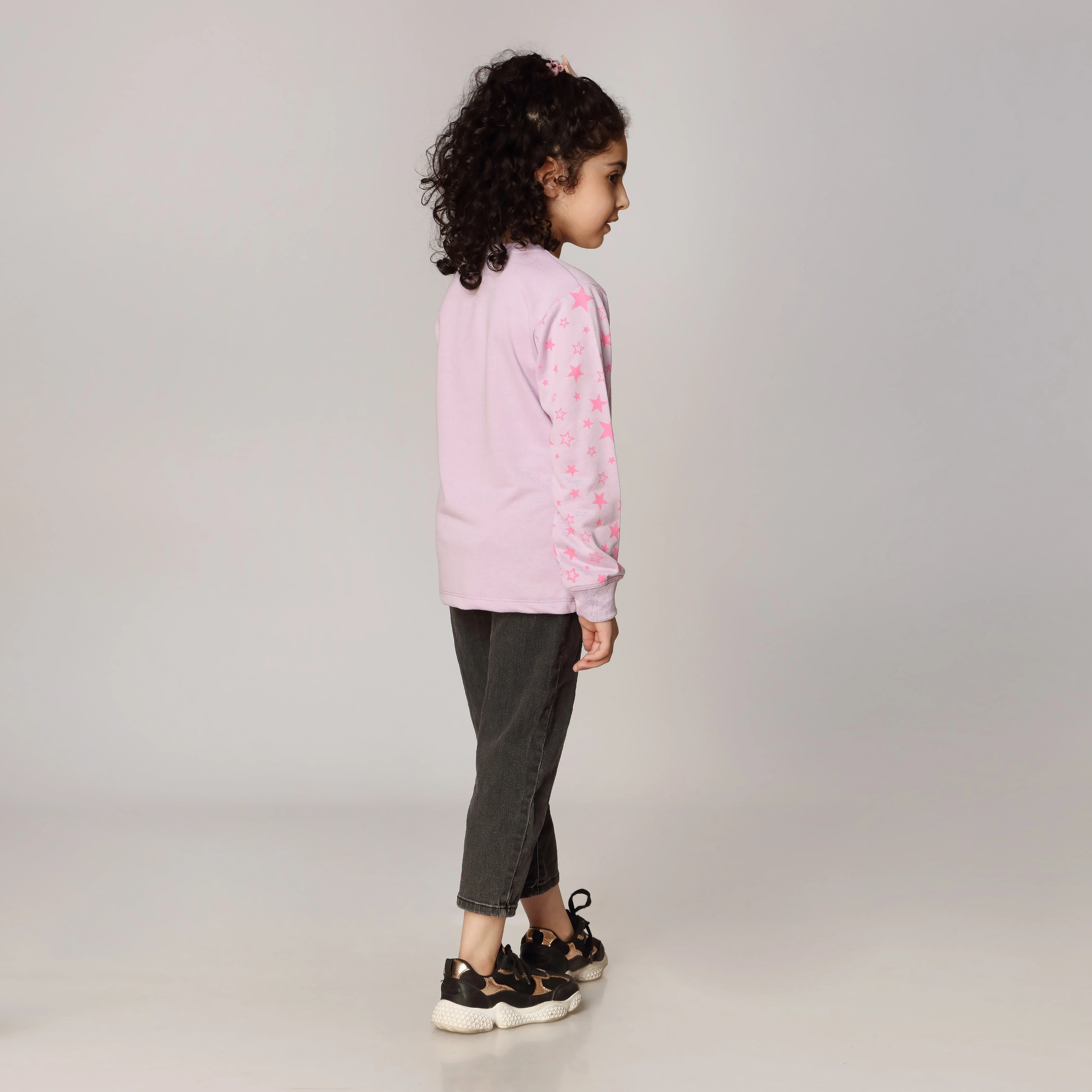 Girls Purple Printed Jersey shirt PW2838 - Image 3