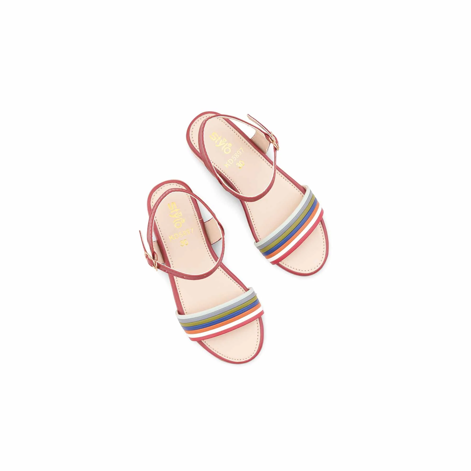 Girls Red Casual Sandal KD5897 - Image 5