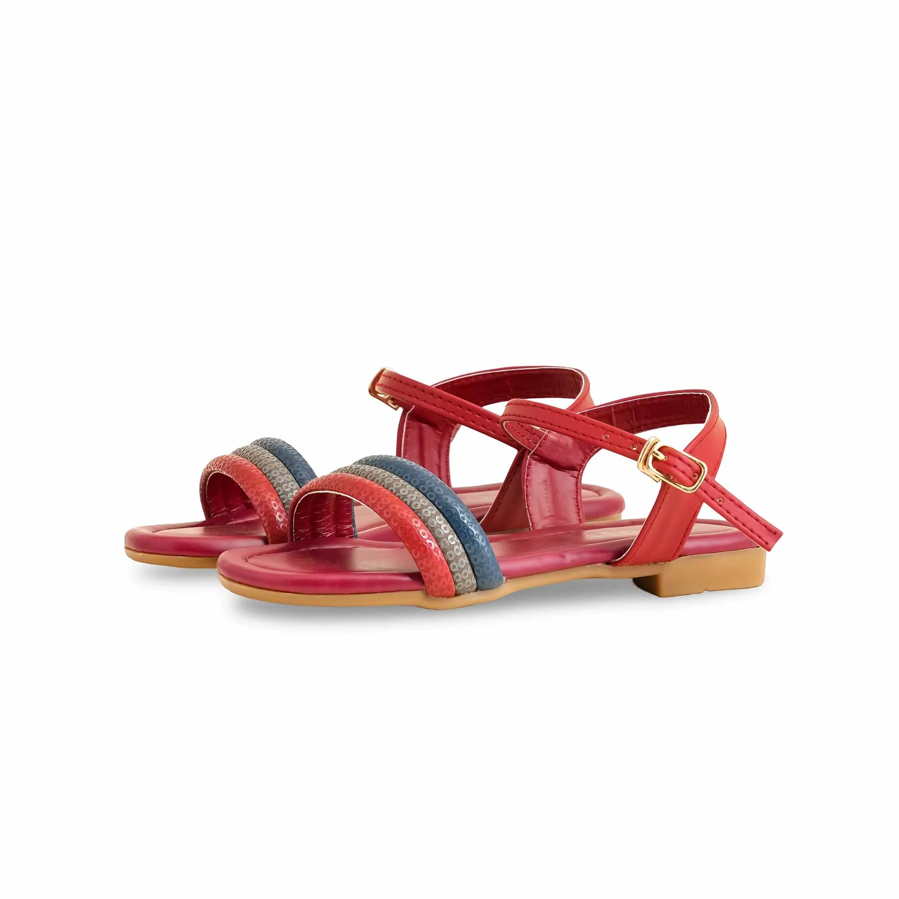 Girls Red Casual Sandal KD9850 - Image 3