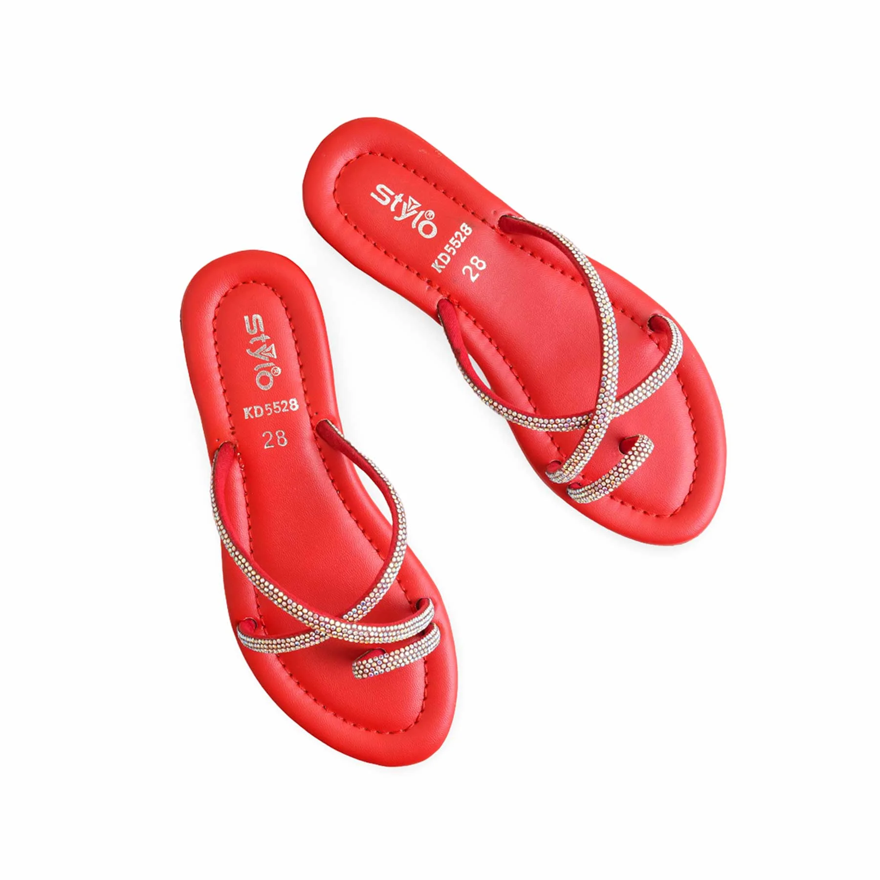 Girls Red Casual Slipper KD5528 - Image 5