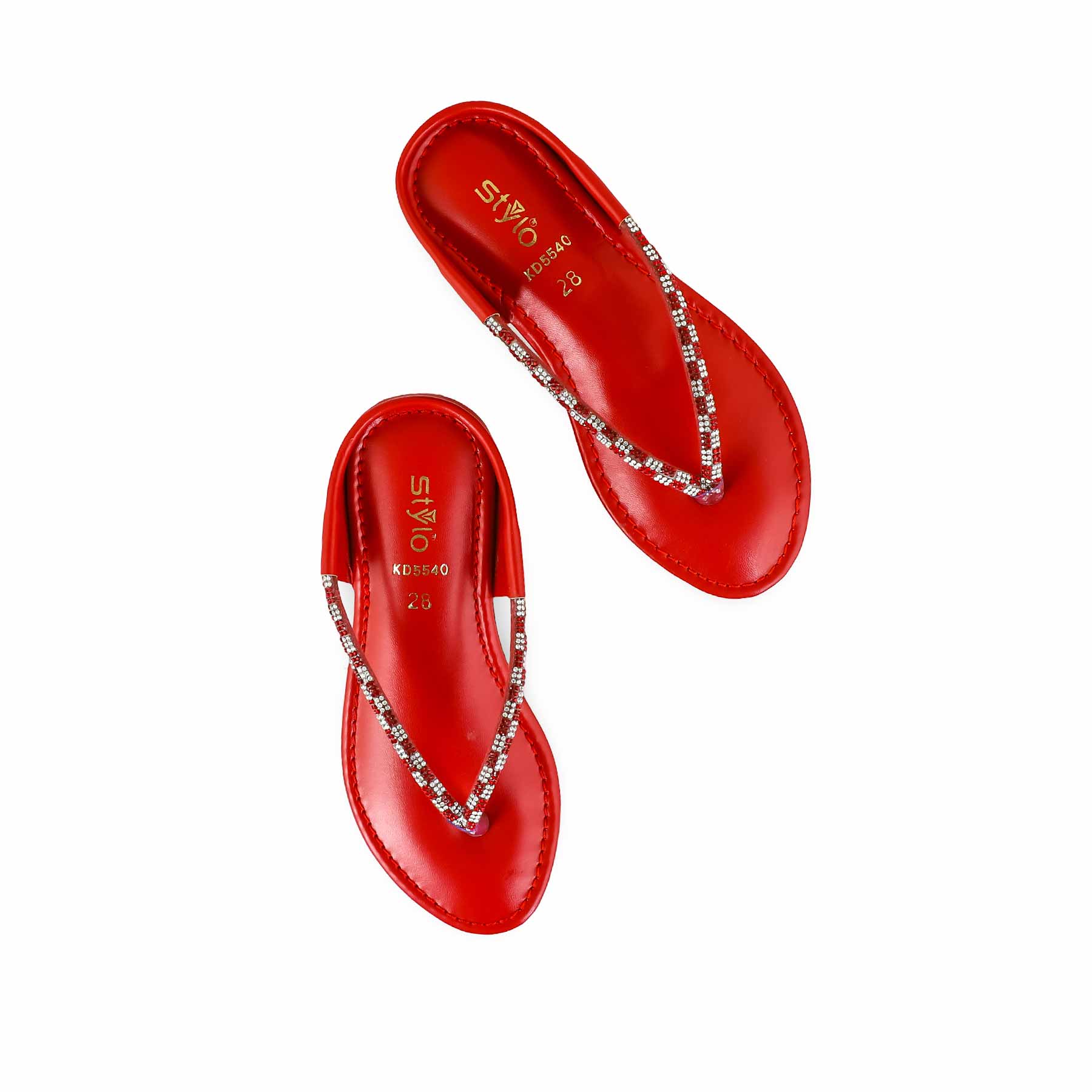 Girls Red Casual Slipper KD5540 - Image 5