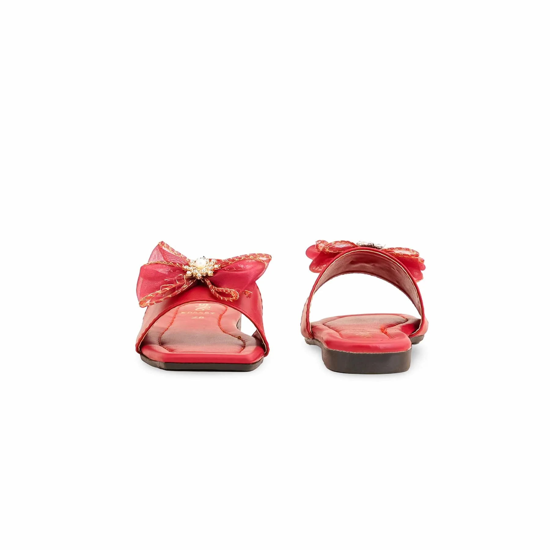 Girls Red Casual Slipper KD5557 - Image 4