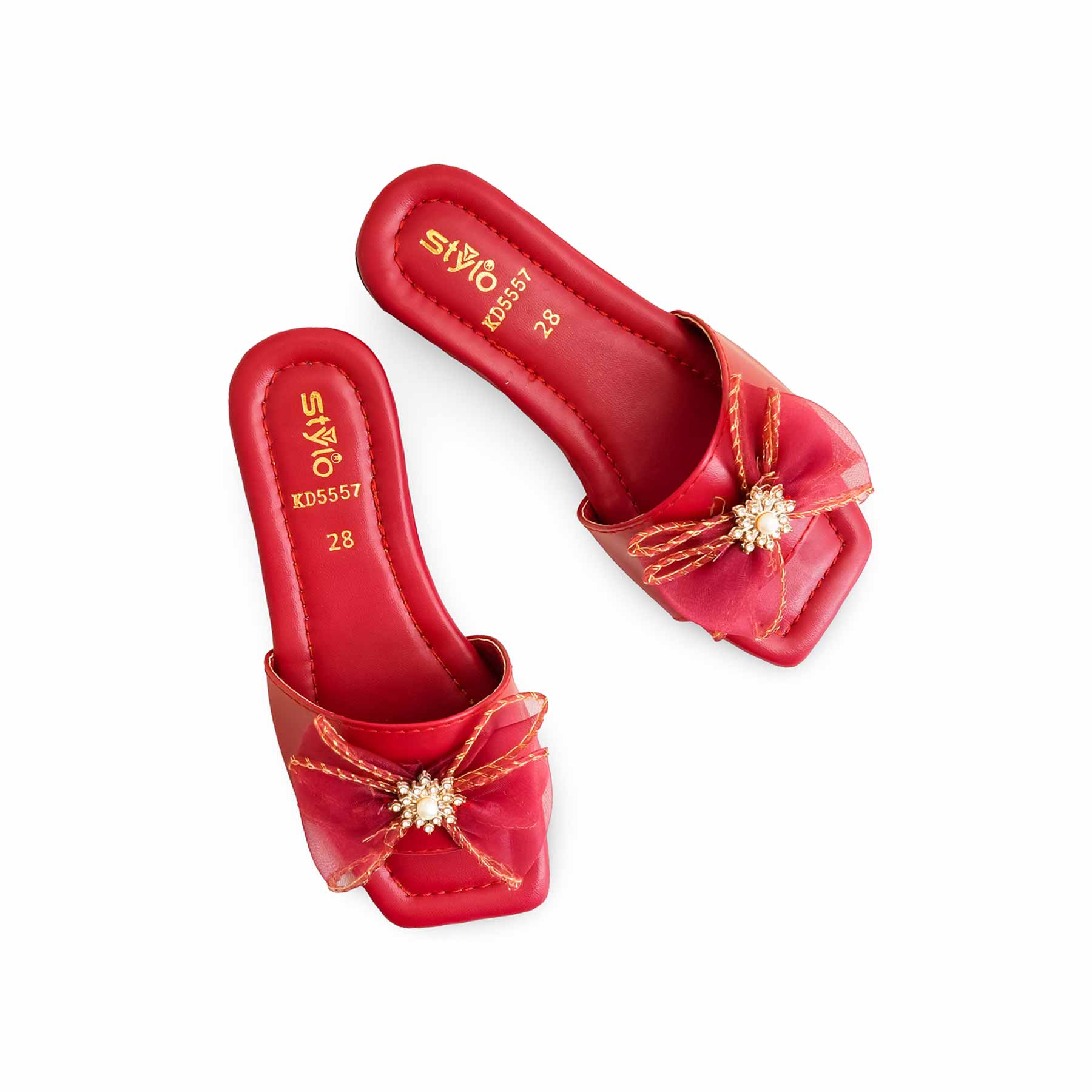 Girls Red Casual Slipper KD5557 - Image 5