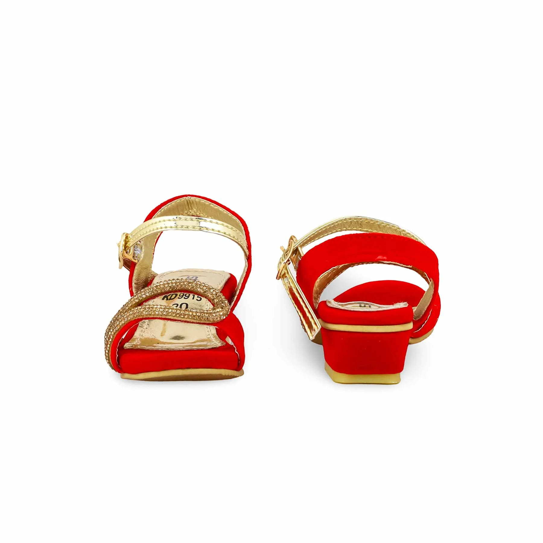 Girls Red Fancy Sandal KD9915 - Image 4