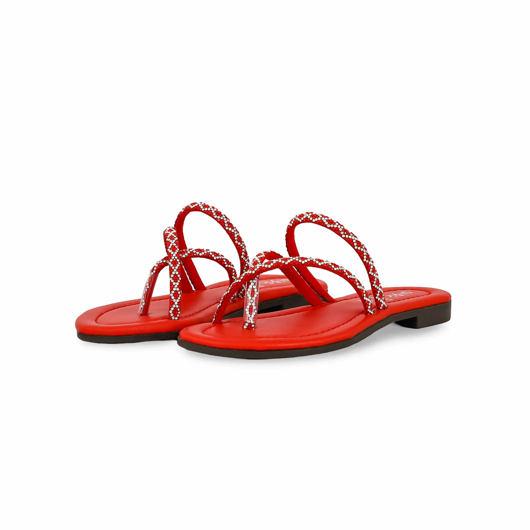 Girls Red Fancy Slipper KD5531 - Image 3