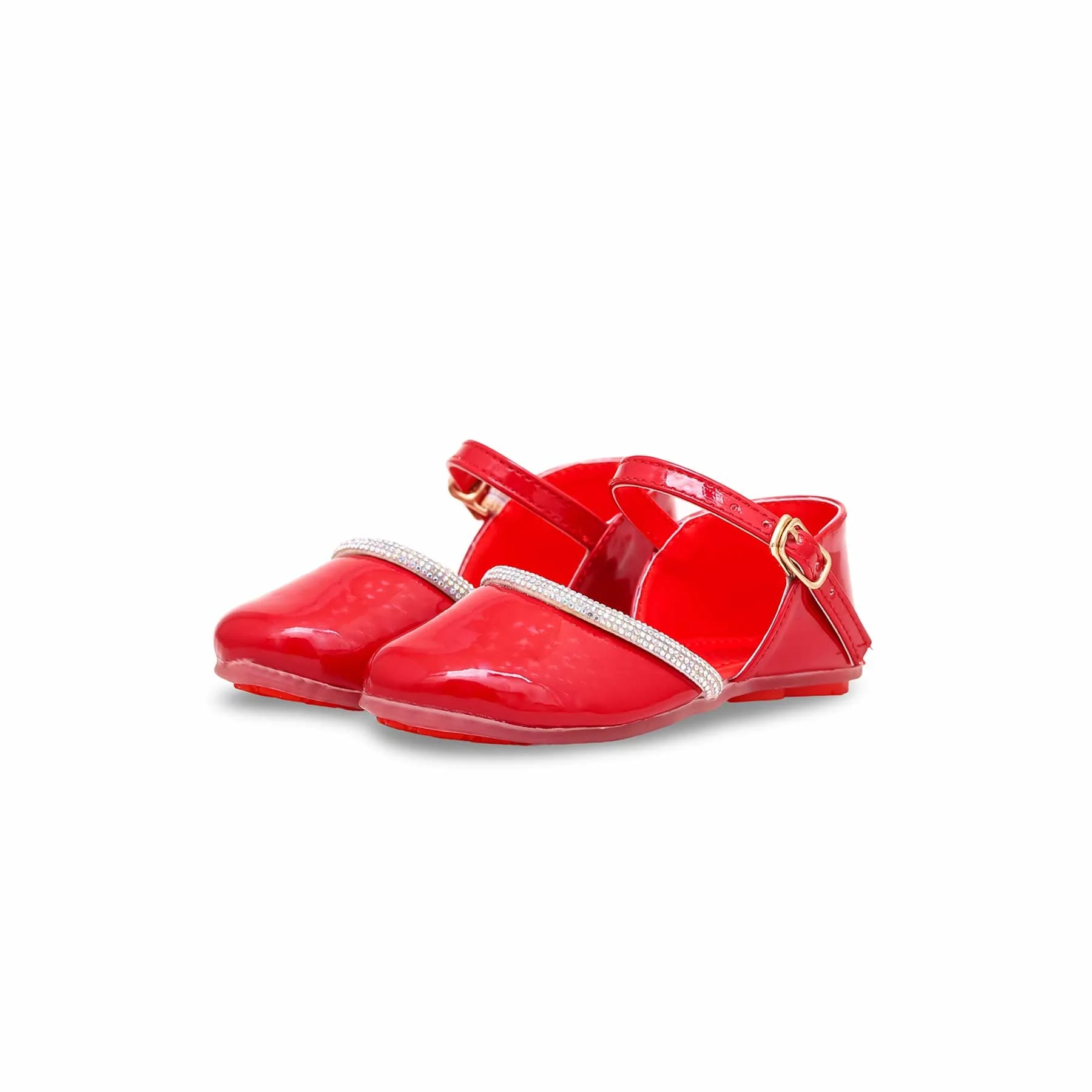 Girls Red Formal Pumps KD0952 - Image 3