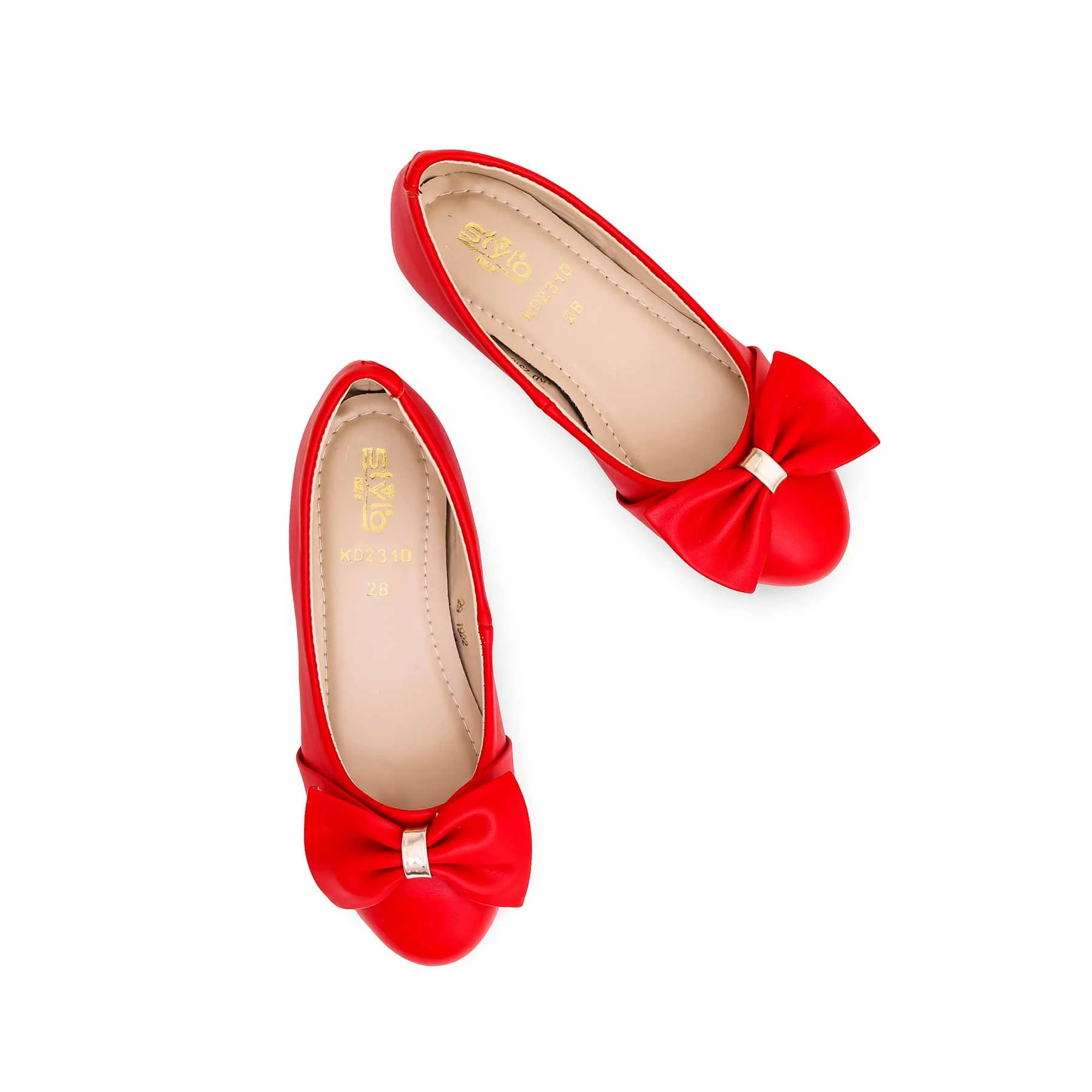 Girls Red Formal Pumps KD2310 - Image 4