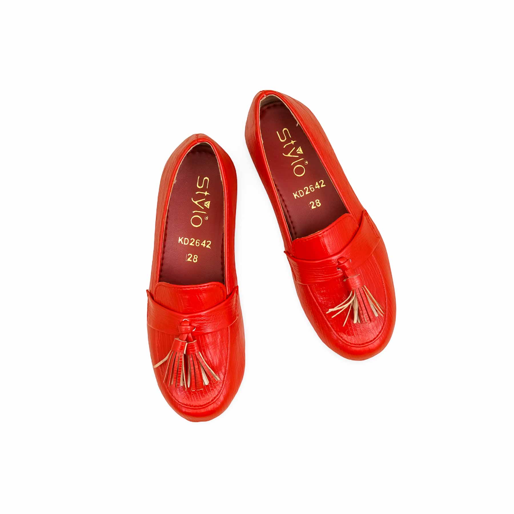 Girls Red Formal Pumps KD2642 - Image 5