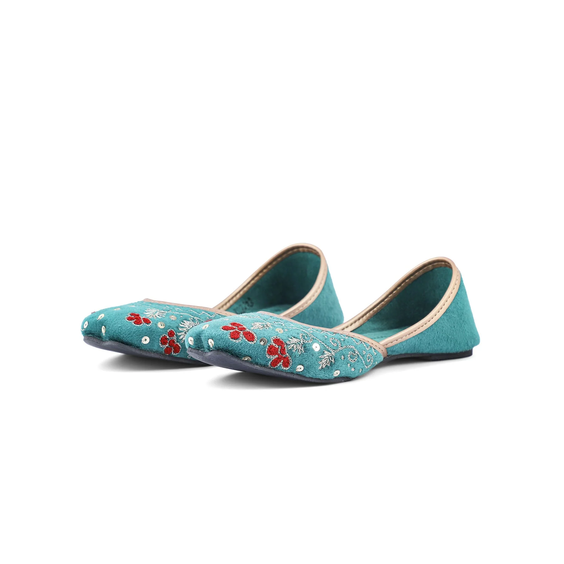 Girls Seagreen Fancy Khussa KD2233 - Image 2
