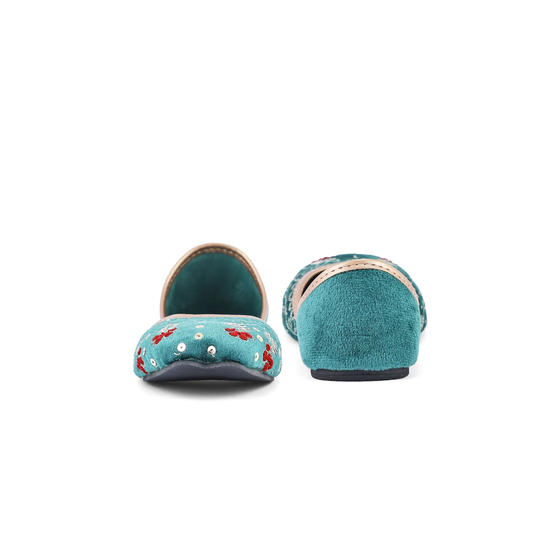 Girls Seagreen Fancy Khussa KD2233 - Image 3