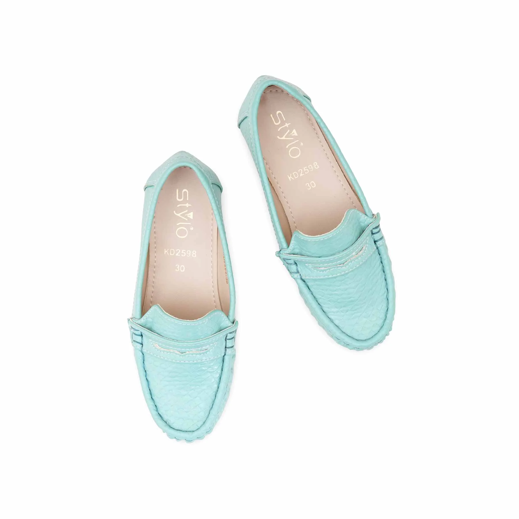 Girls Seagreen Formal Moccasin KD2598 - Image 5