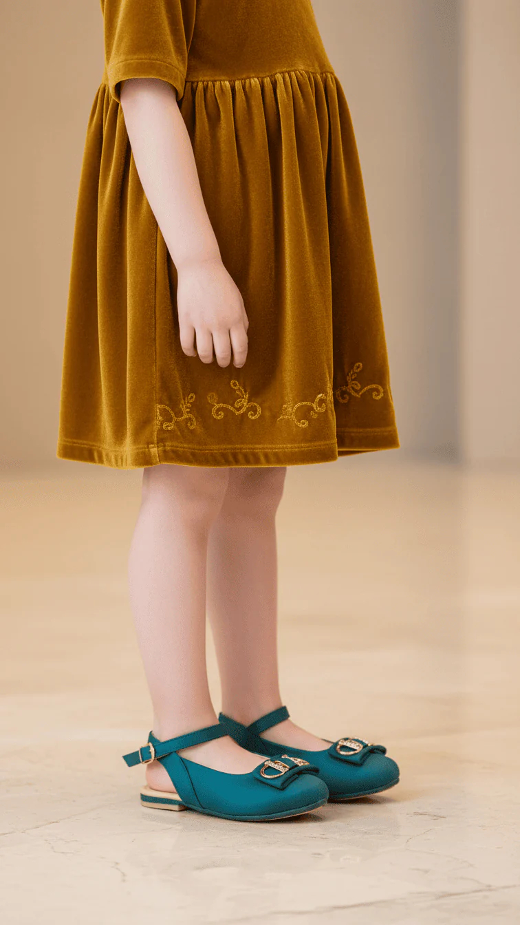 Girls Seagreen Formal Pumps KD2478