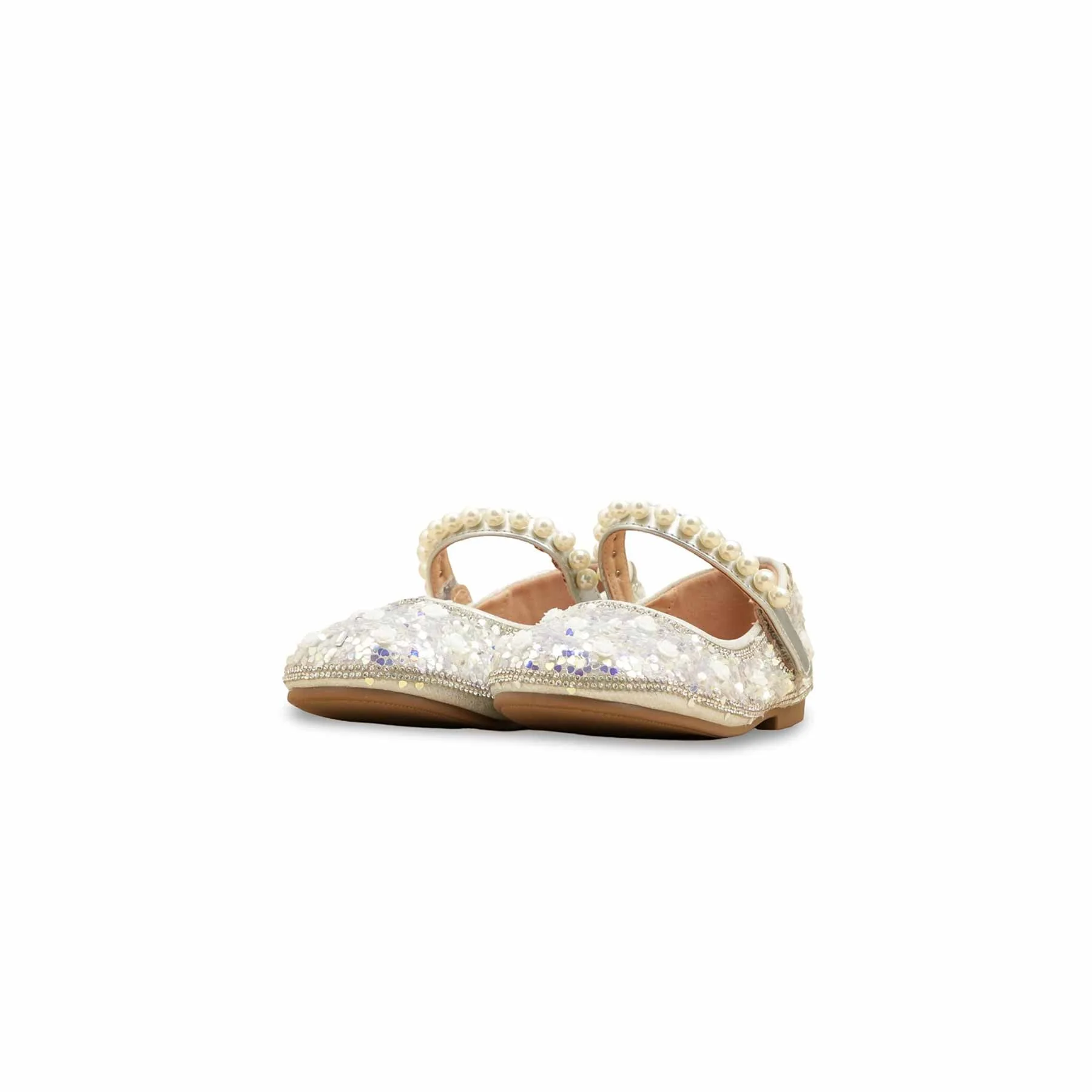 Girls Silver Casual Pumps KD2459 - Image 3