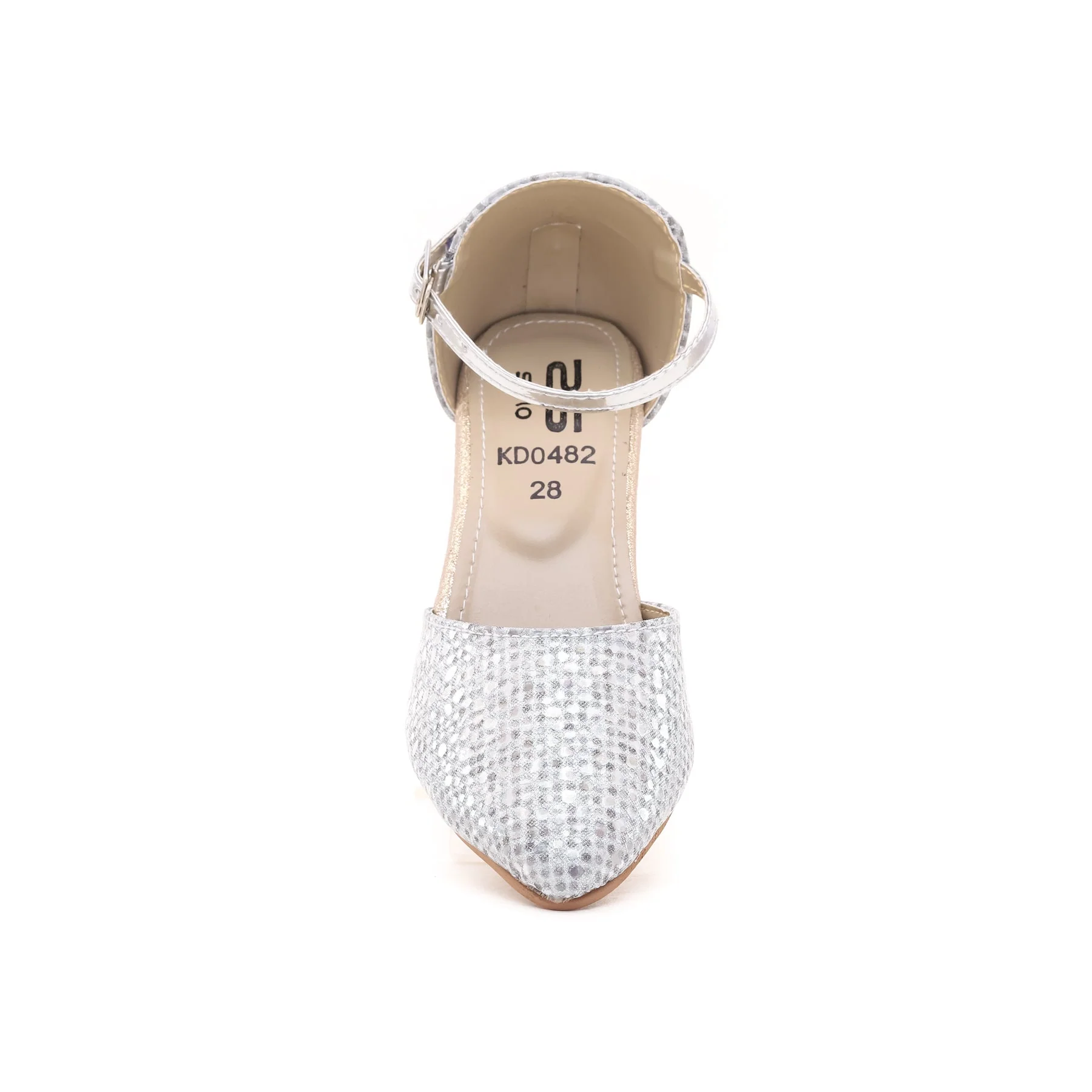 Girls Silver Fancy Pumps KD0482 - Image 3