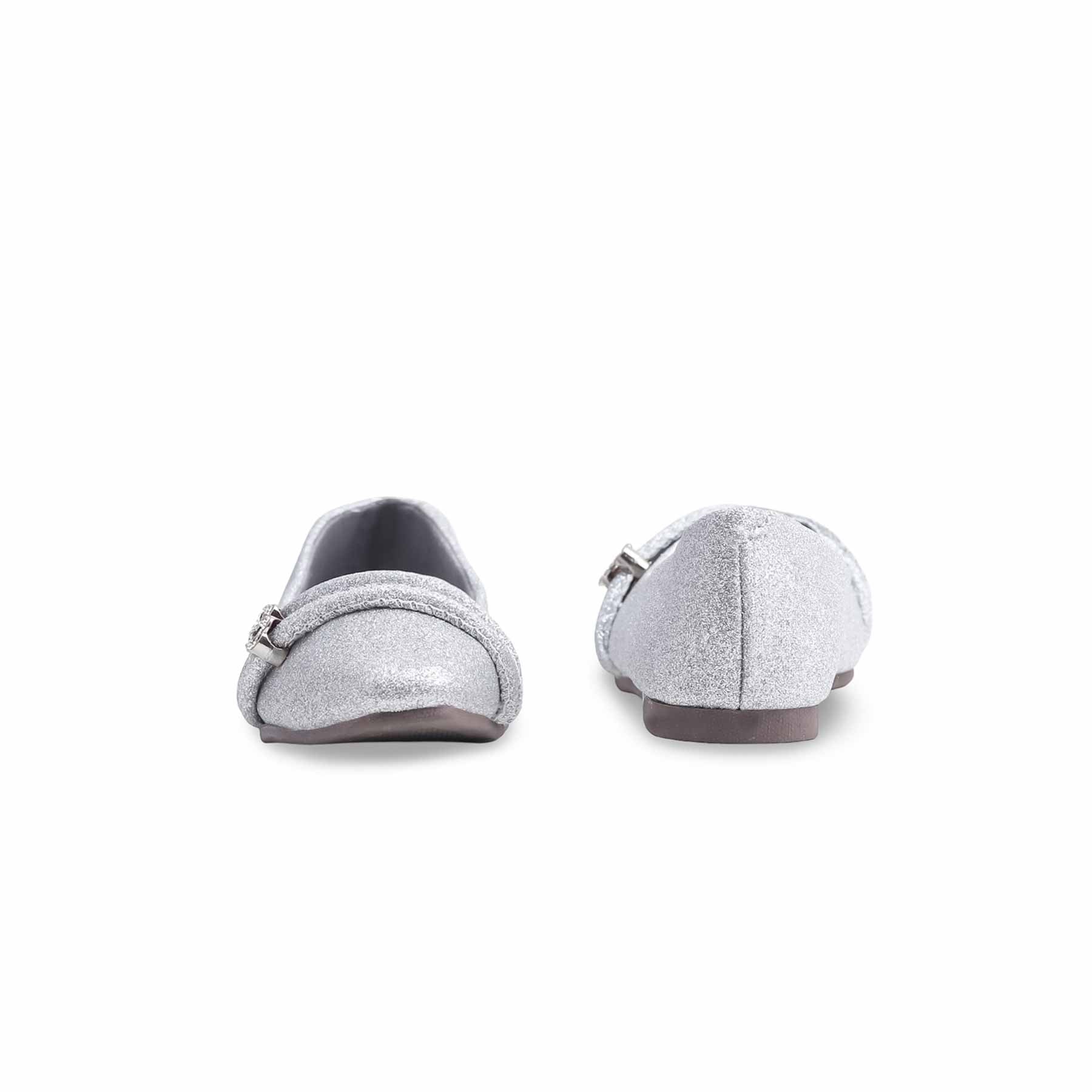 Girls Silver Fancy Pumps KD0915 - Image 5