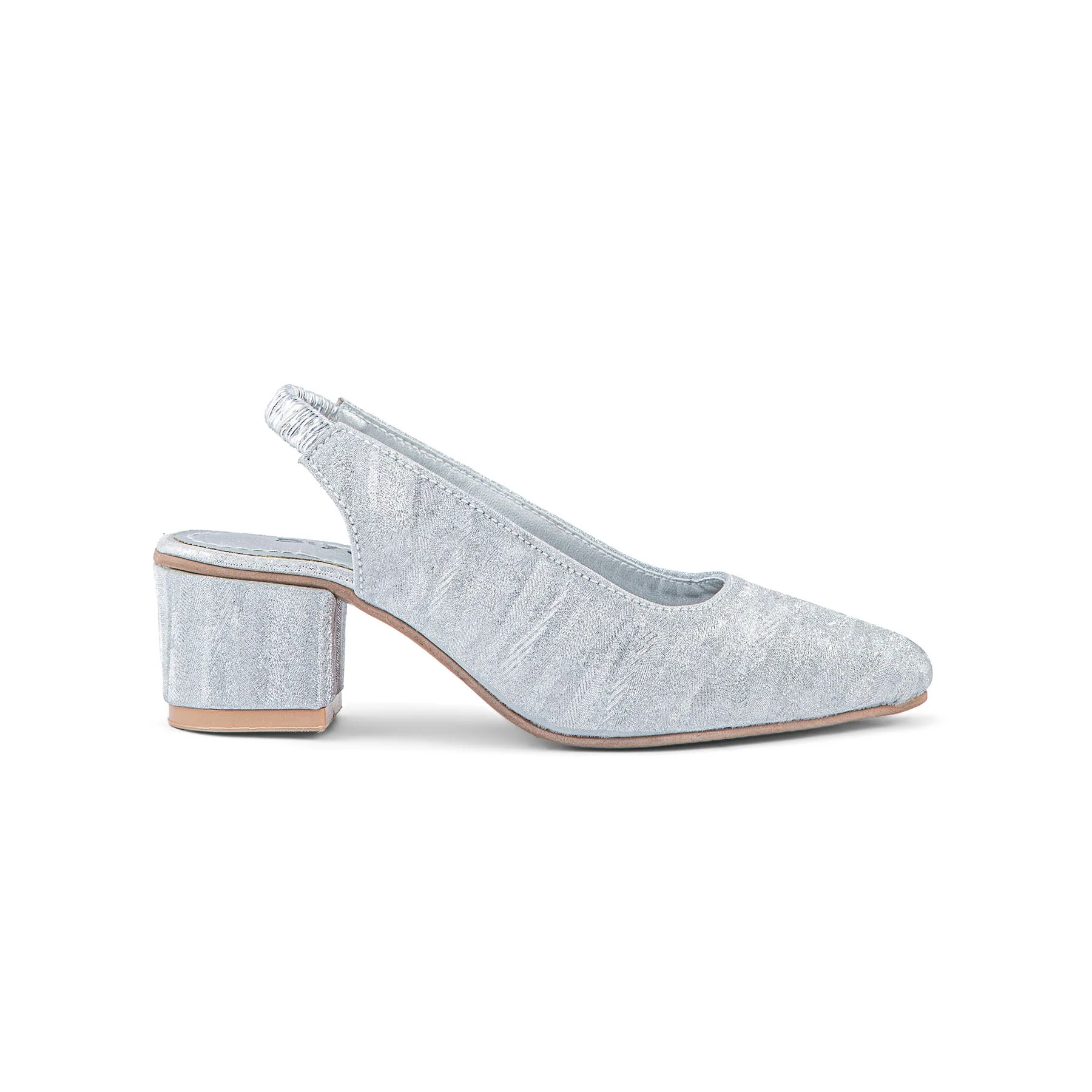 Girls Silver Fancy Pumps KD0933 - Image 2