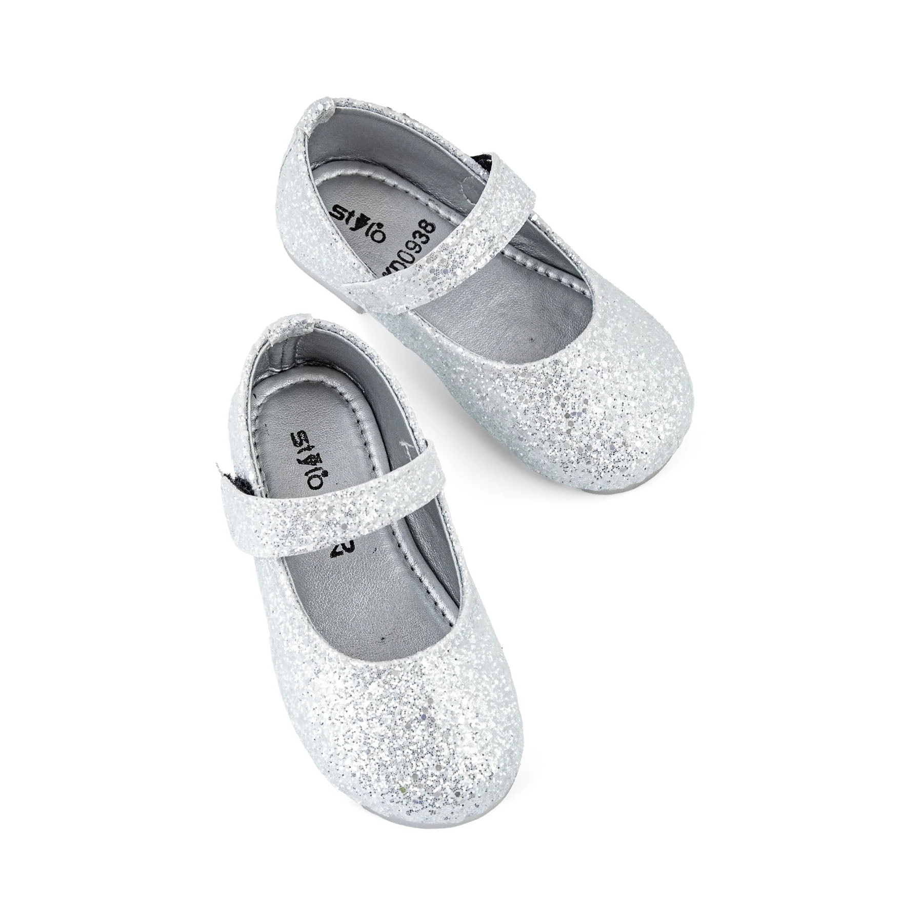 Girls Silver Fancy Pumps KD0938 - Image 5