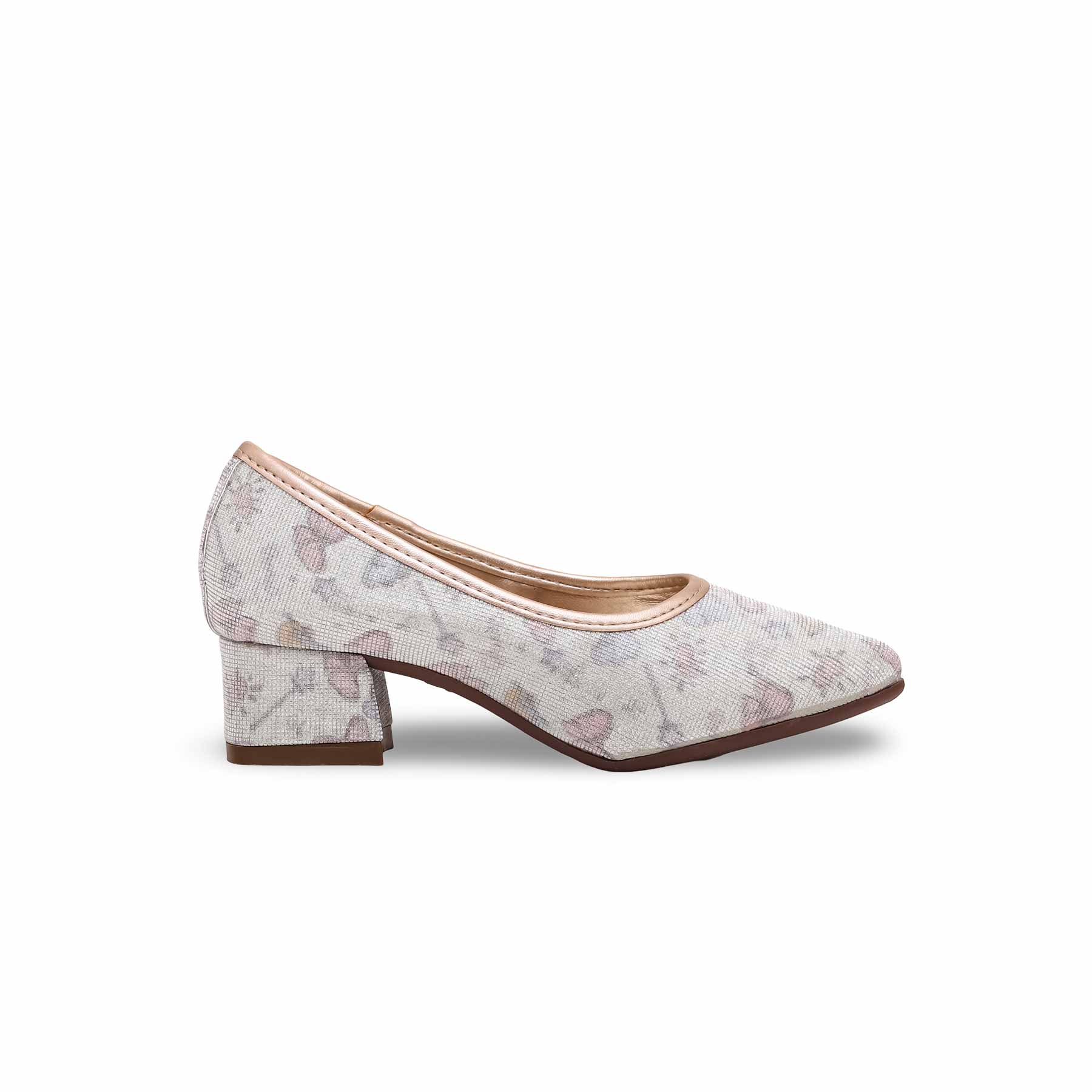 Girls Silver Fancy Pumps KD2281 - Image 2