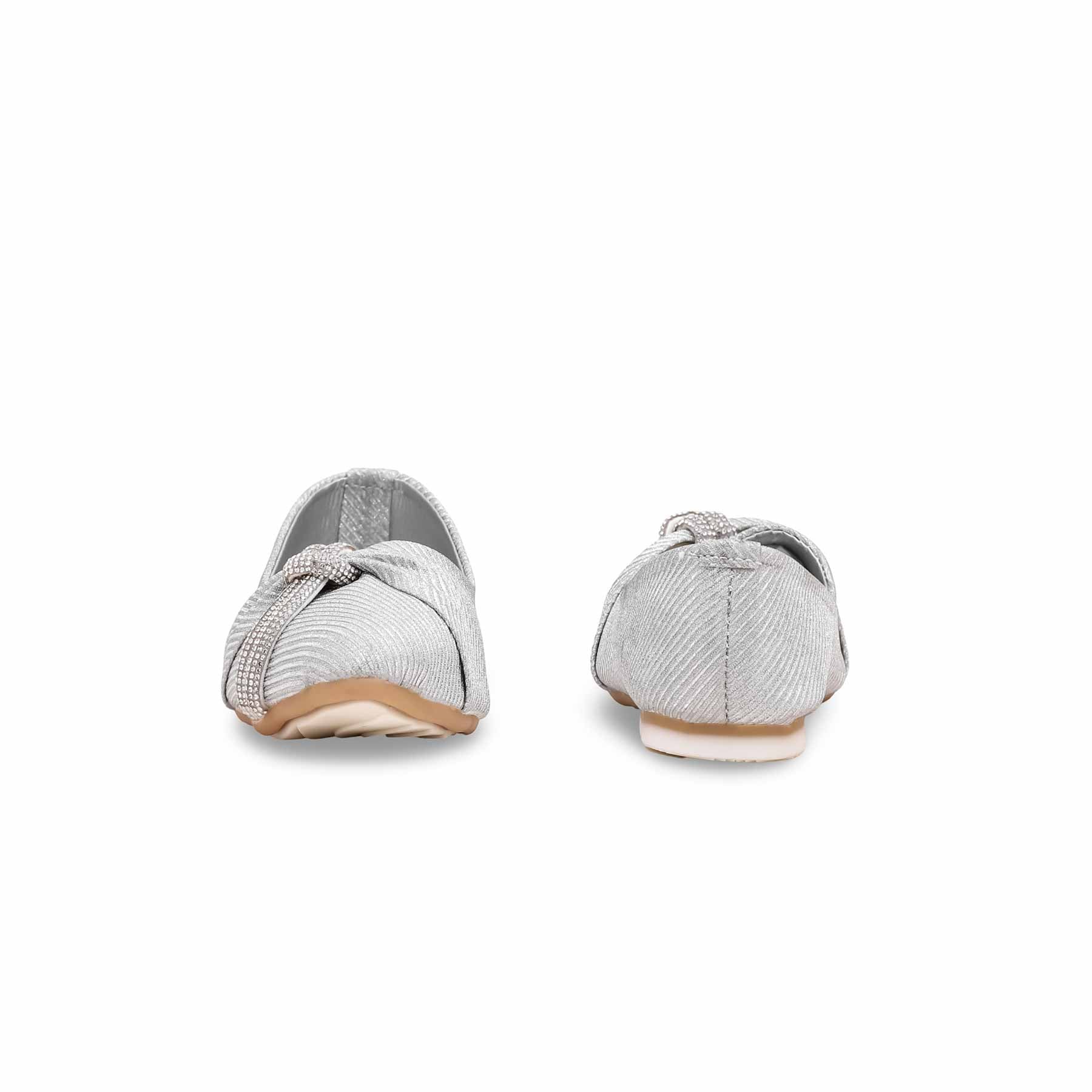 Girls Silver Fancy Pumps KD2423 - Image 4