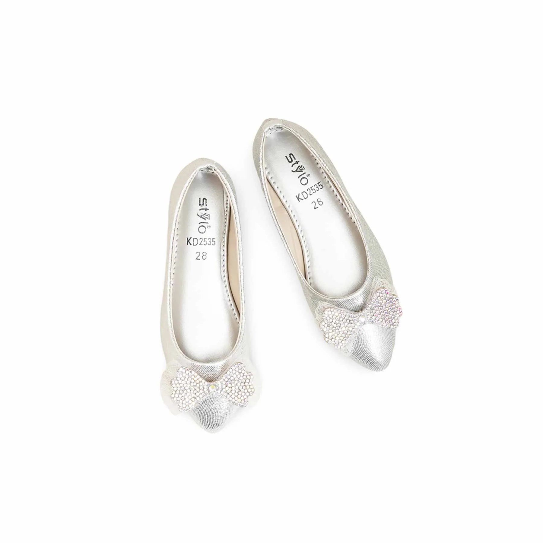 Girls Silver Fancy Pumps KD2535 - Image 5